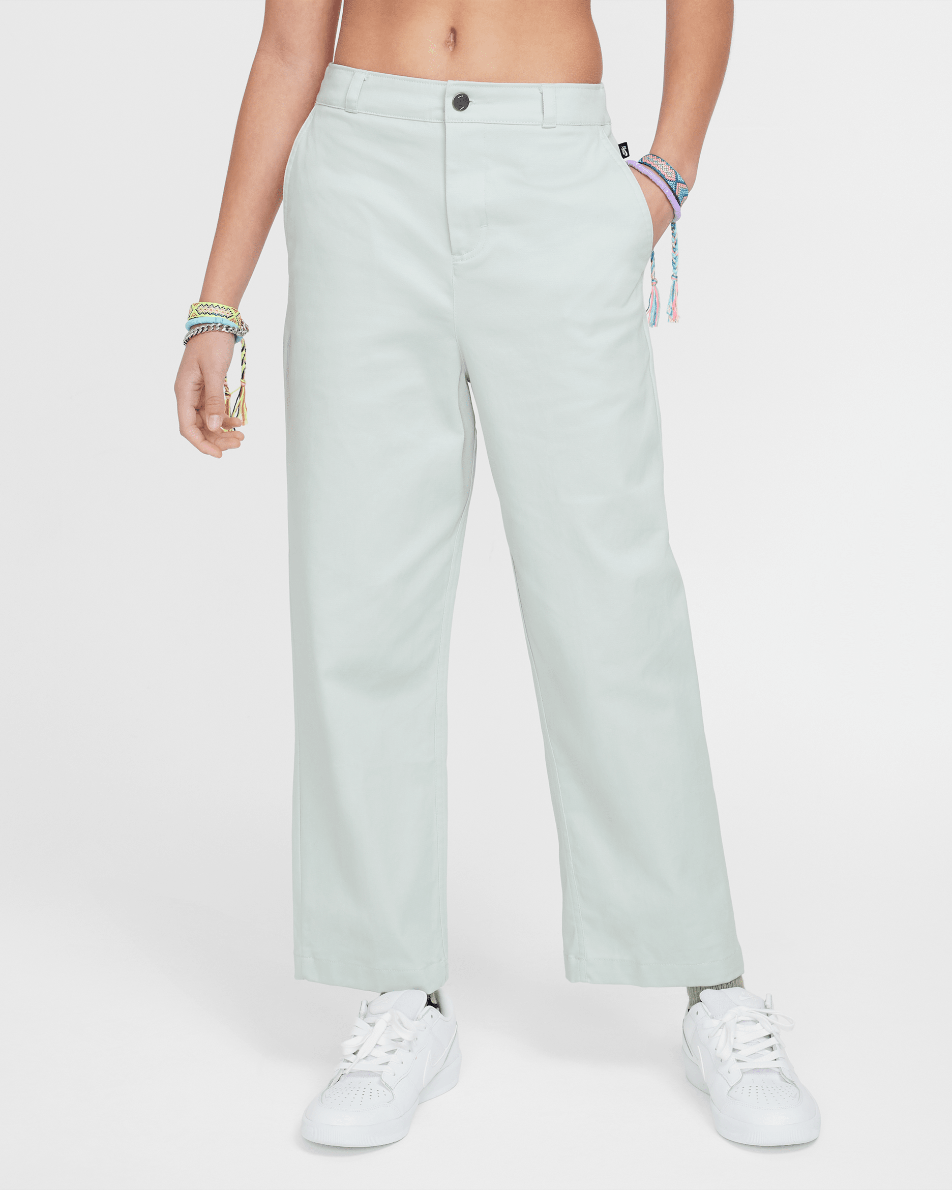 Pantalon chino de skate Nike SB pour ado - Light Silver/Summit White