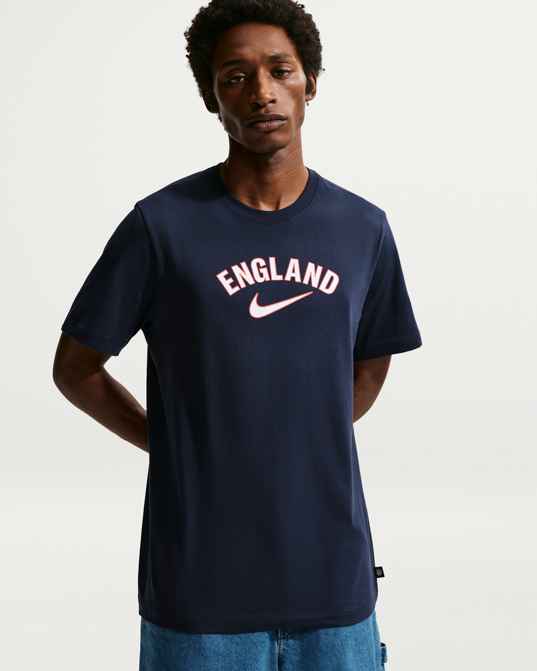 England Men's Nike Football T-Shirt - Obsidian