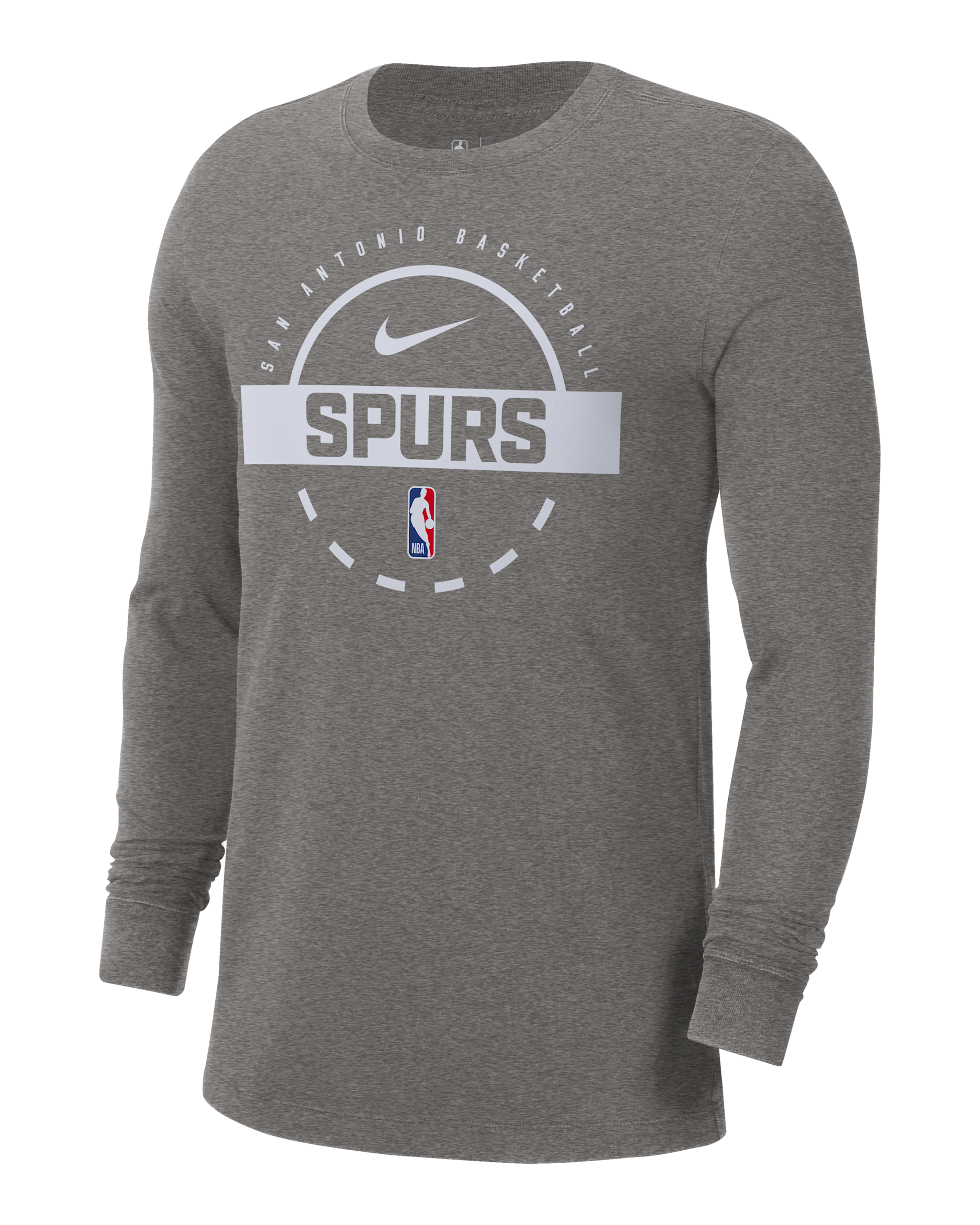 San Antonio Spurs Men's Nike NBA Practice Long-Sleeve T-Shirt - Dark Grey Heather
