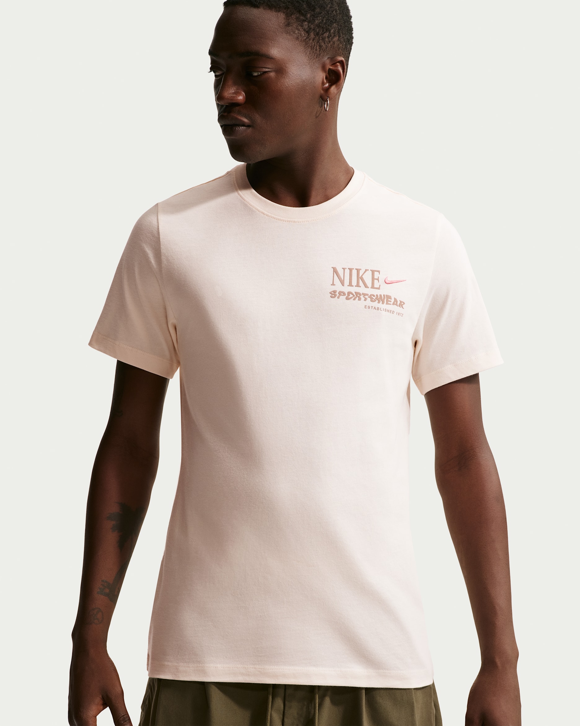 Nike Sportswear Men's Short-Sleeve T-Shirt - Chalk/Particle Pink