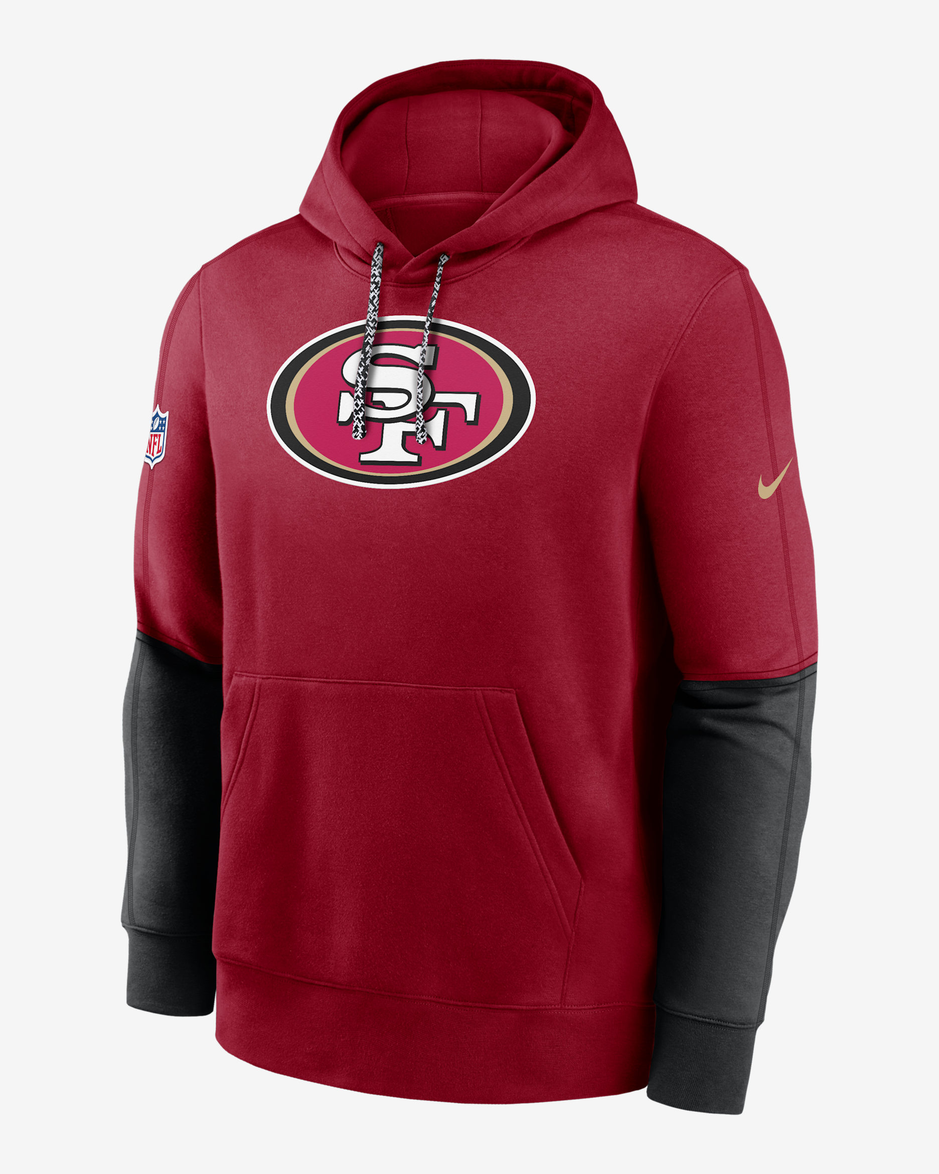 San Francisco 49ers Sideline Team Issue Club Men's Nike NFL Pullover Hoodie - Red