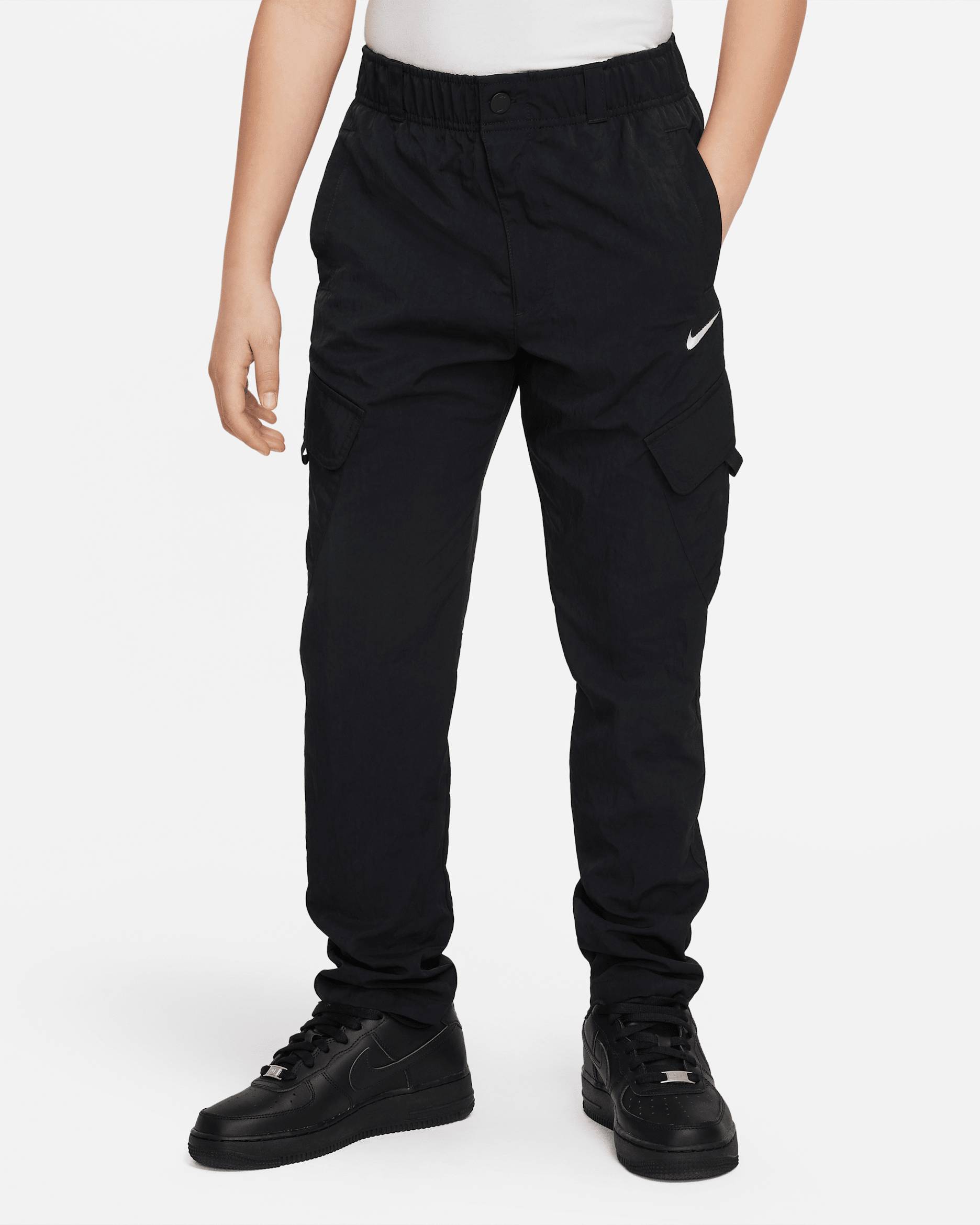Nike Outdoor Play Big Kids' Woven Cargo Pants - Black