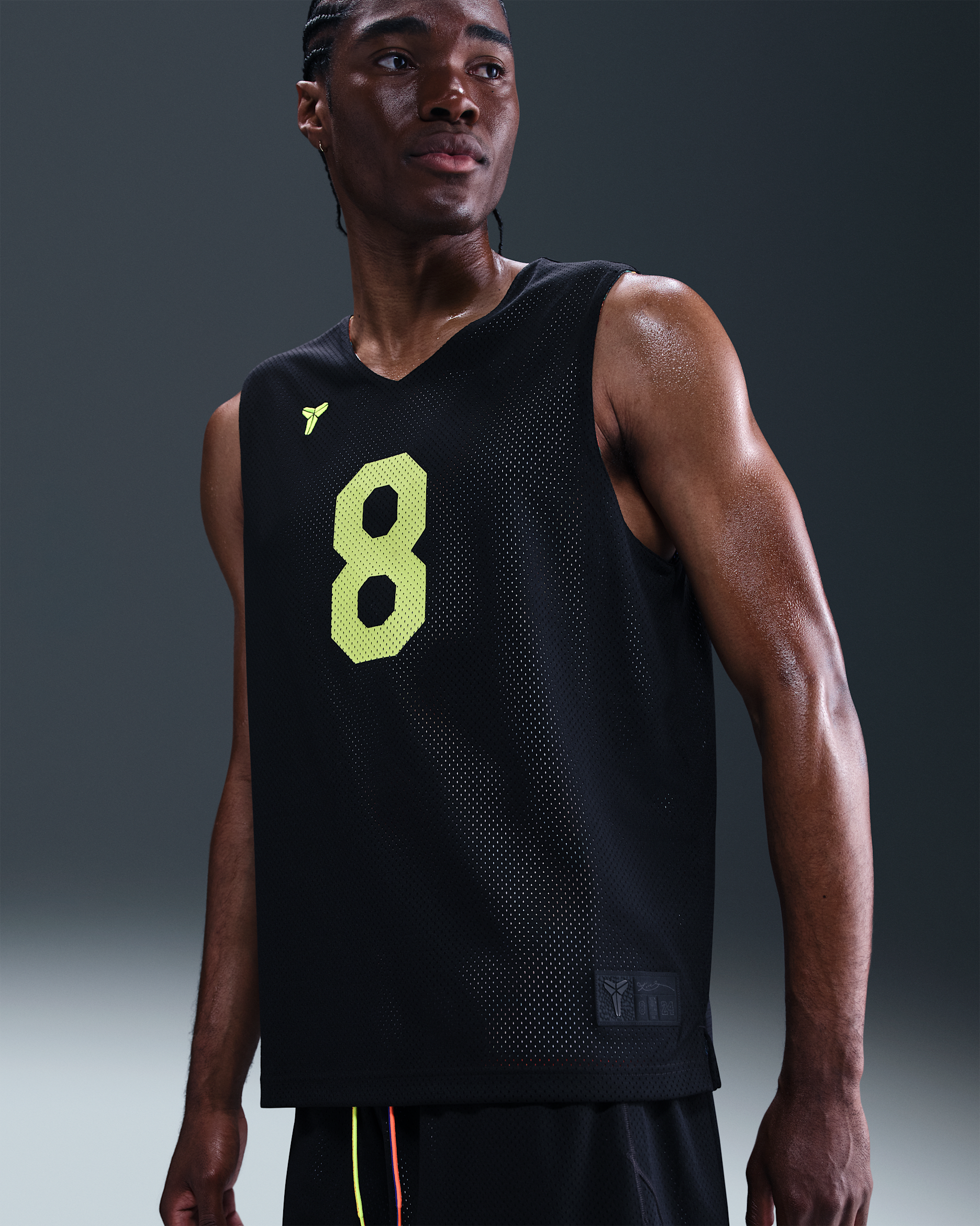 Dwustronna koszulka Nike Dri-FIT Kobe - Czerń/Bright Crimson/Biel