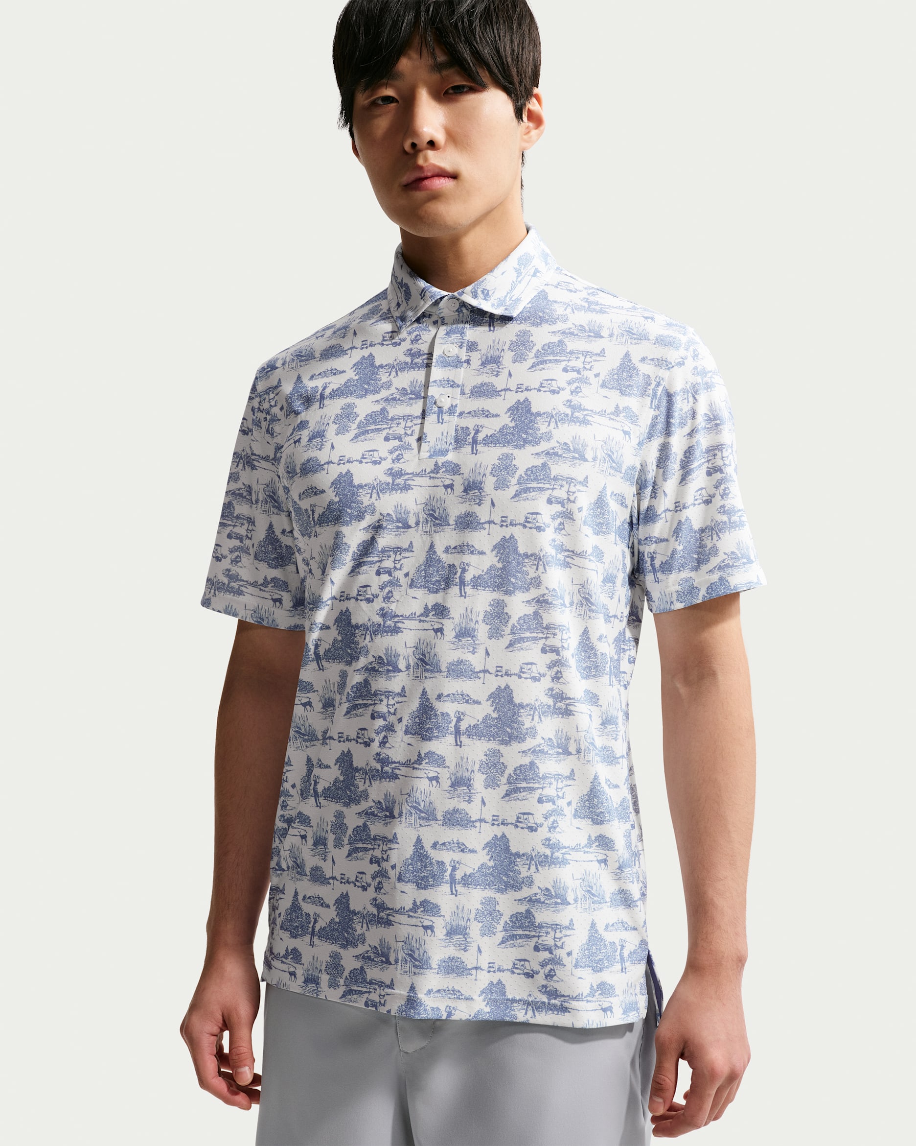 Nike Tailored Performance Men's Dri-FIT Golf Polo - Work Blue/Work Blue