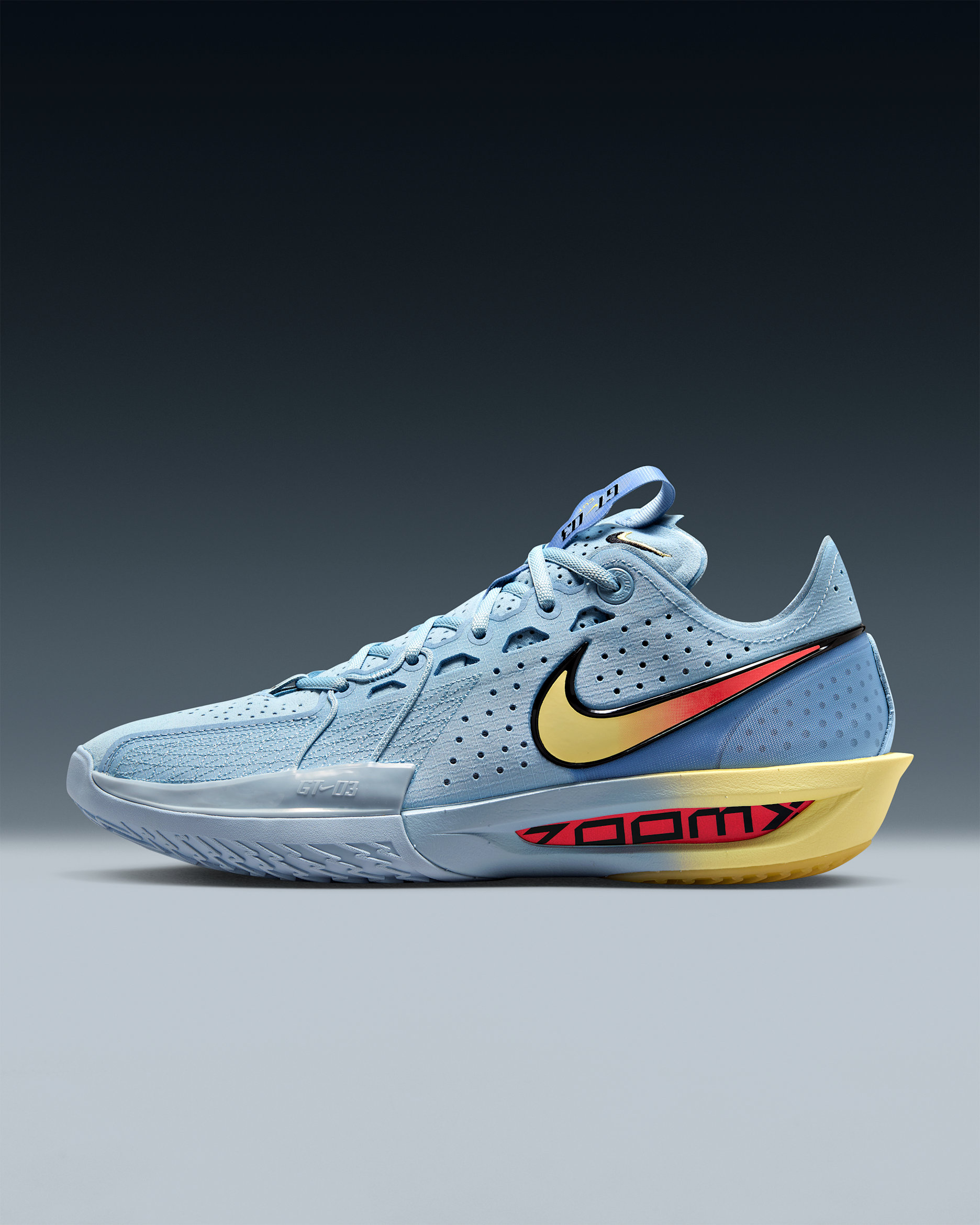 Nike G.T. Cut 3 Basketball Shoes - Light Armory Blue/Bicycle Yellow/Football Grey/Bright Crimson
