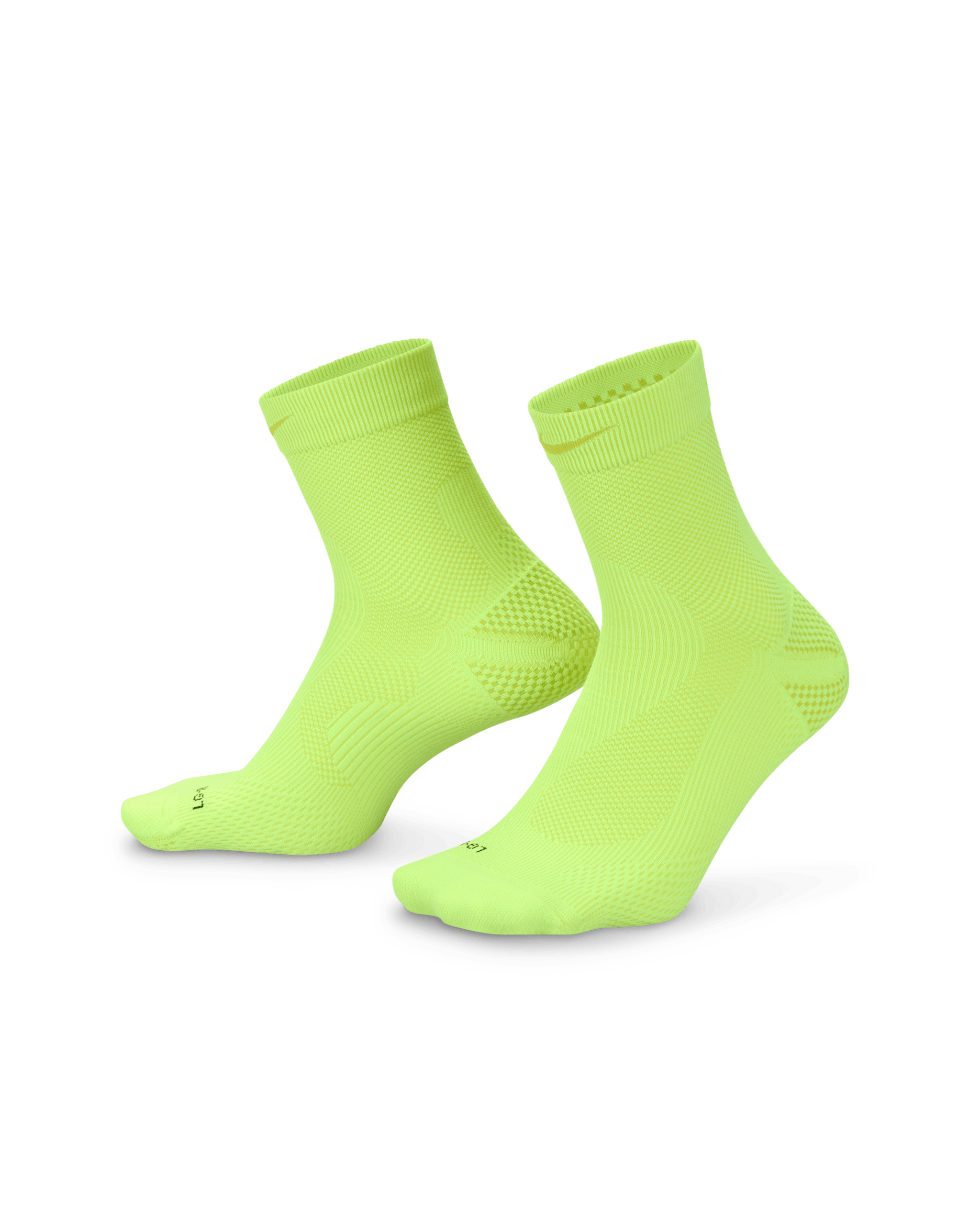 ถุงเท้า Micro Crew Nike Running Lightweight (1 คู่) - Volt/Bright Cactus/ดำ/Bright Cactus