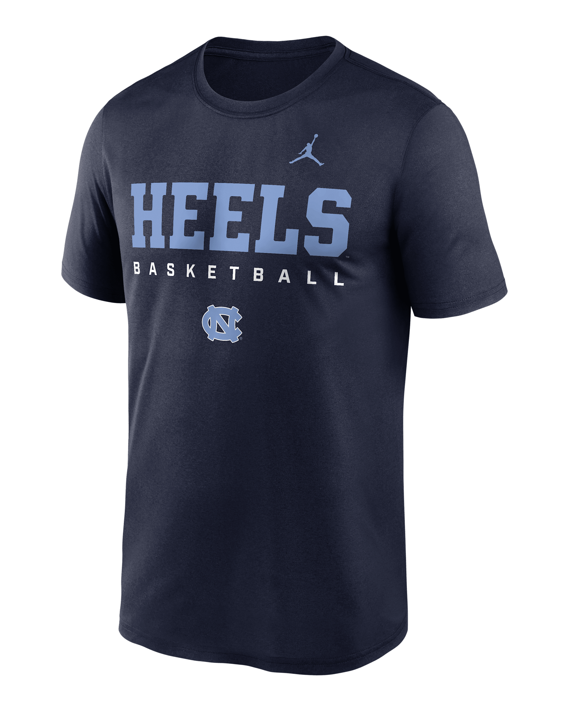 North Carolina Courtside Basketball Legend Men's Jordan Brand Dri-FIT College T-Shirt - College Navy