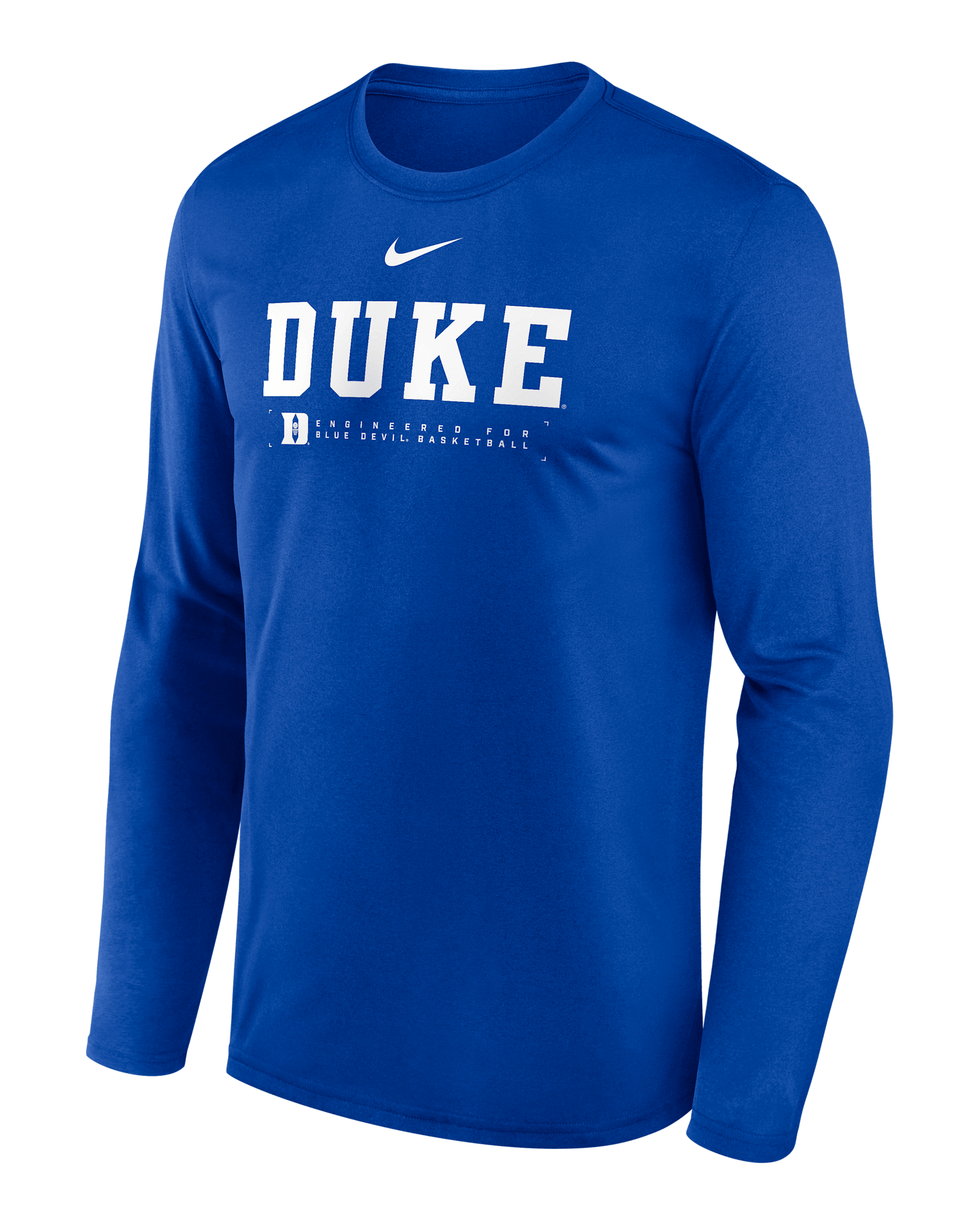 Duke Courtside Basketball Shootaround Legend Men's Nike Dri-FIT College Long-Sleeve T-Shirt - Royal