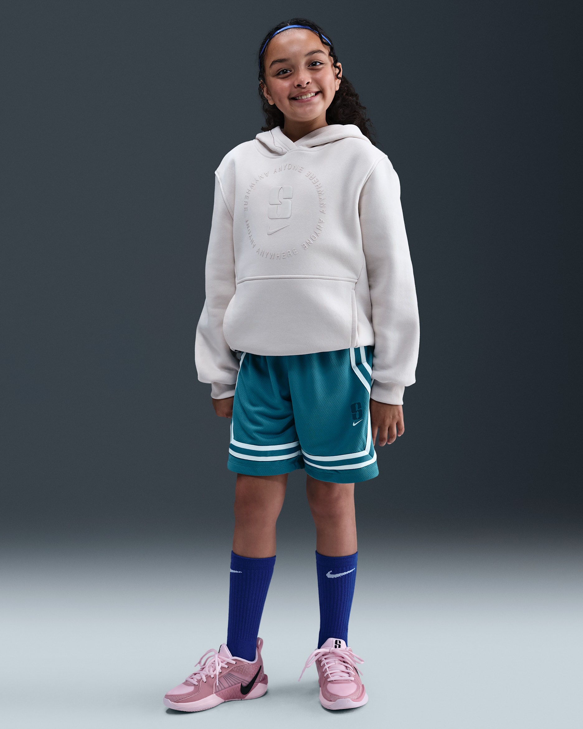 Sabrina Crossover Big Kids' Dri-FIT Basketball Shorts - Rift Blue/Blue Force/Glacier Blue