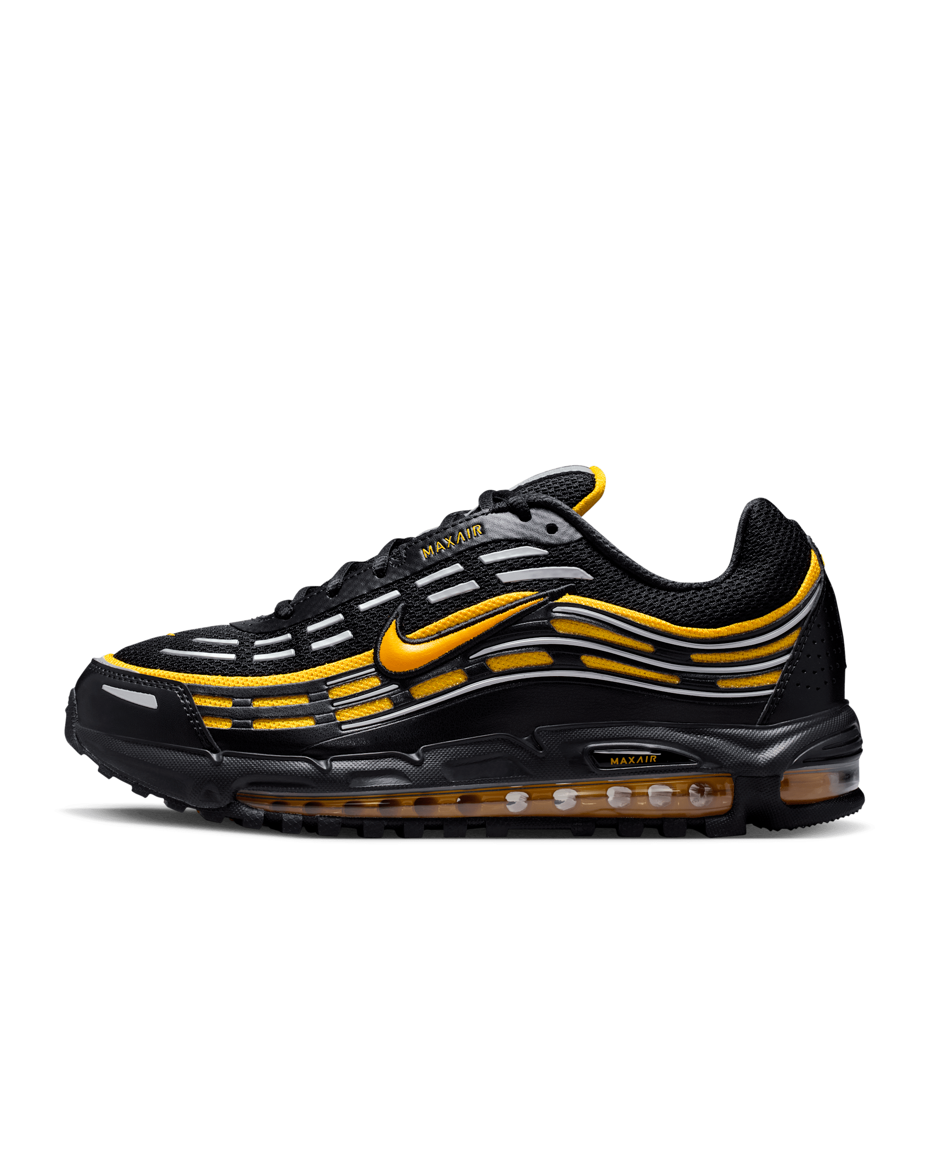 Nike Air Max TL 2.5 herenschoenen - Zwart/Zwart/Metallic Silver/Varsity Maize