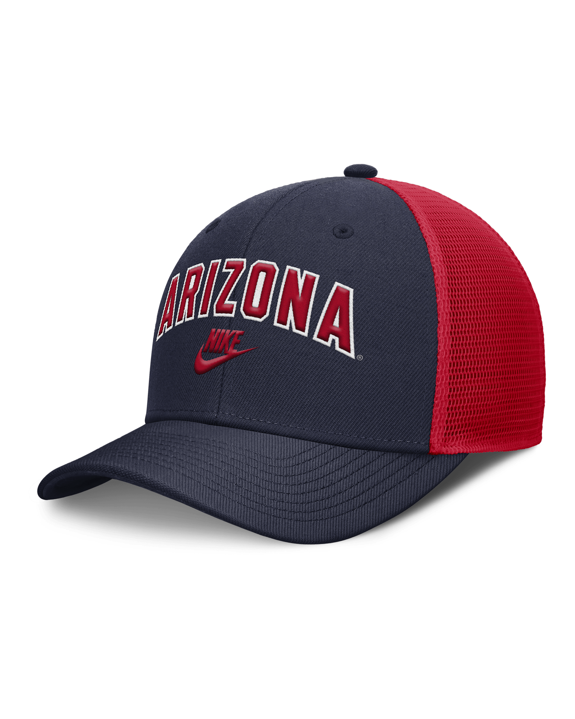 Arizona Legacy Arch Rise Men's Nike Dri-FIT College Trucker Adjustable Hat - White