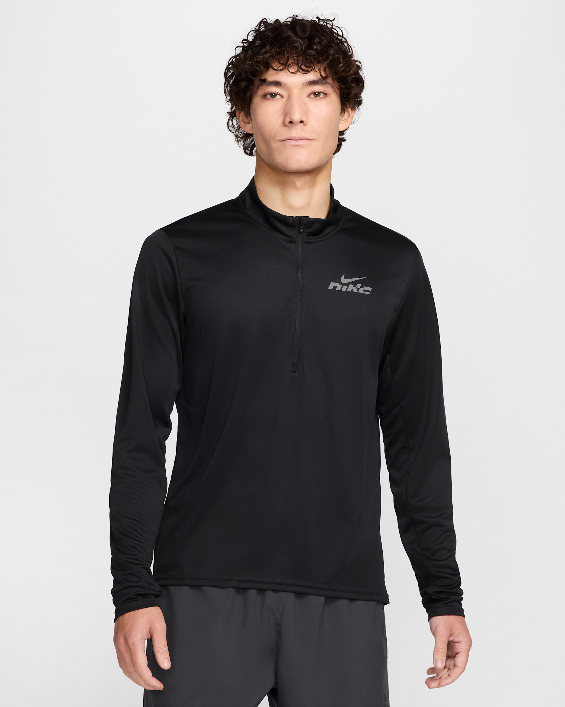 Nike Pacer Flash Dri-FIT-Laufoberteil mit Halbreißverschluss (Herren) - Schwarz