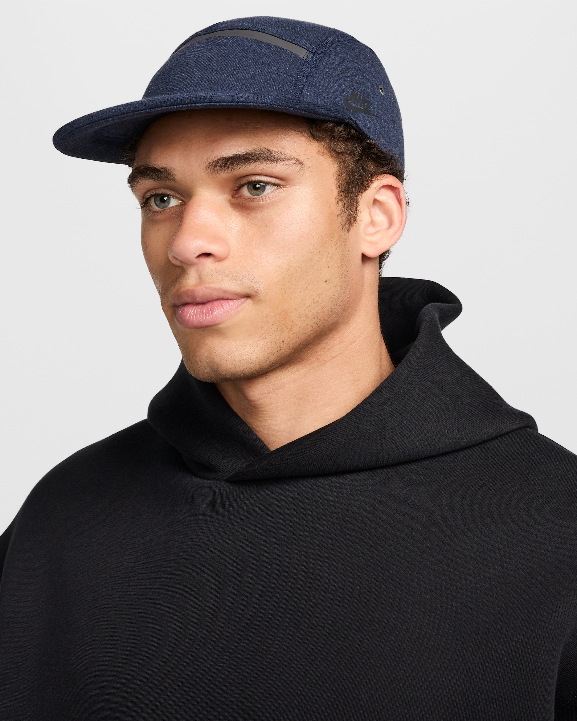 Nike Fly Cap Unstructured Flat Bill Tech Fleece Cap - Obsidian/Black