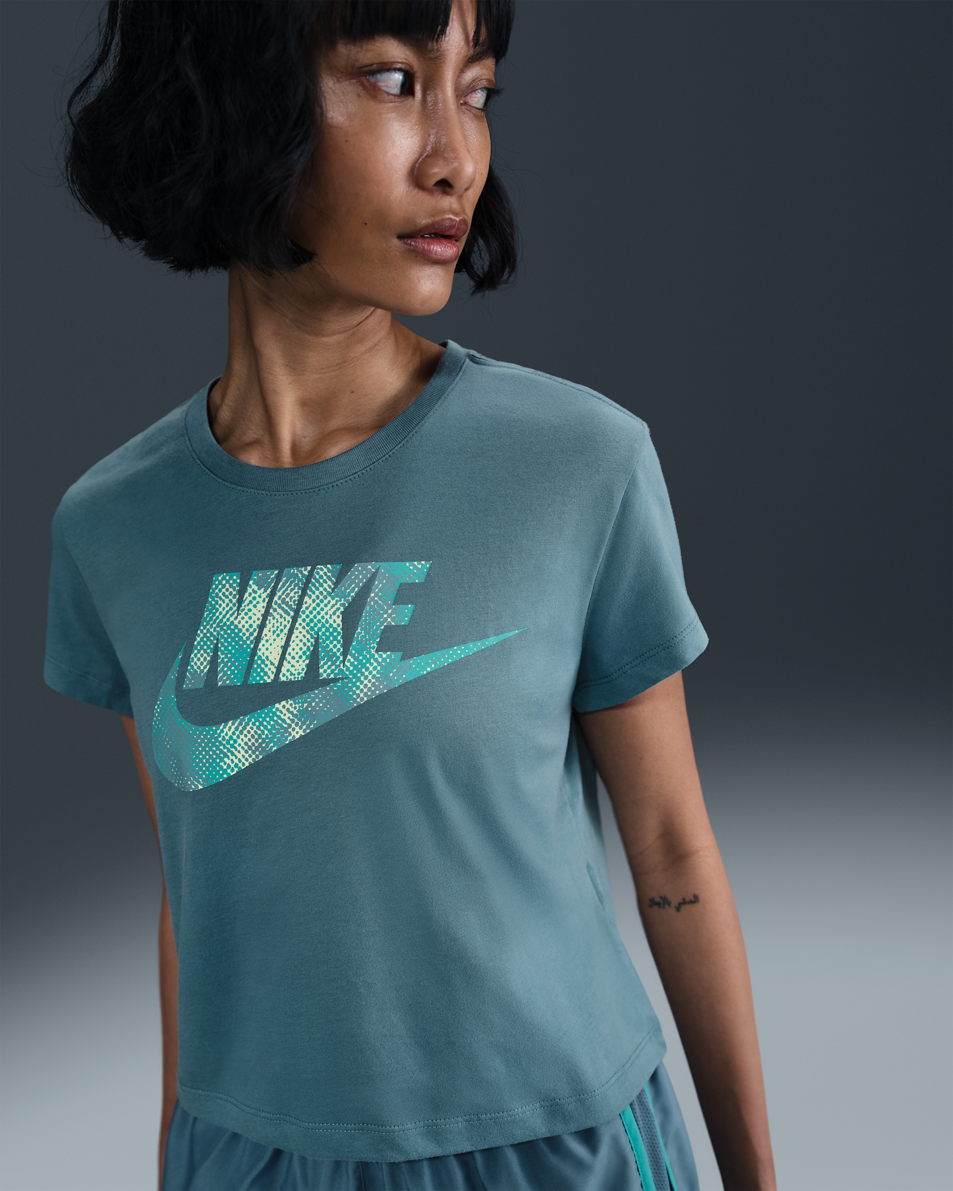 Nike Sportswear Women's T-Shirt - Smokey Blue/Dusty Cactus