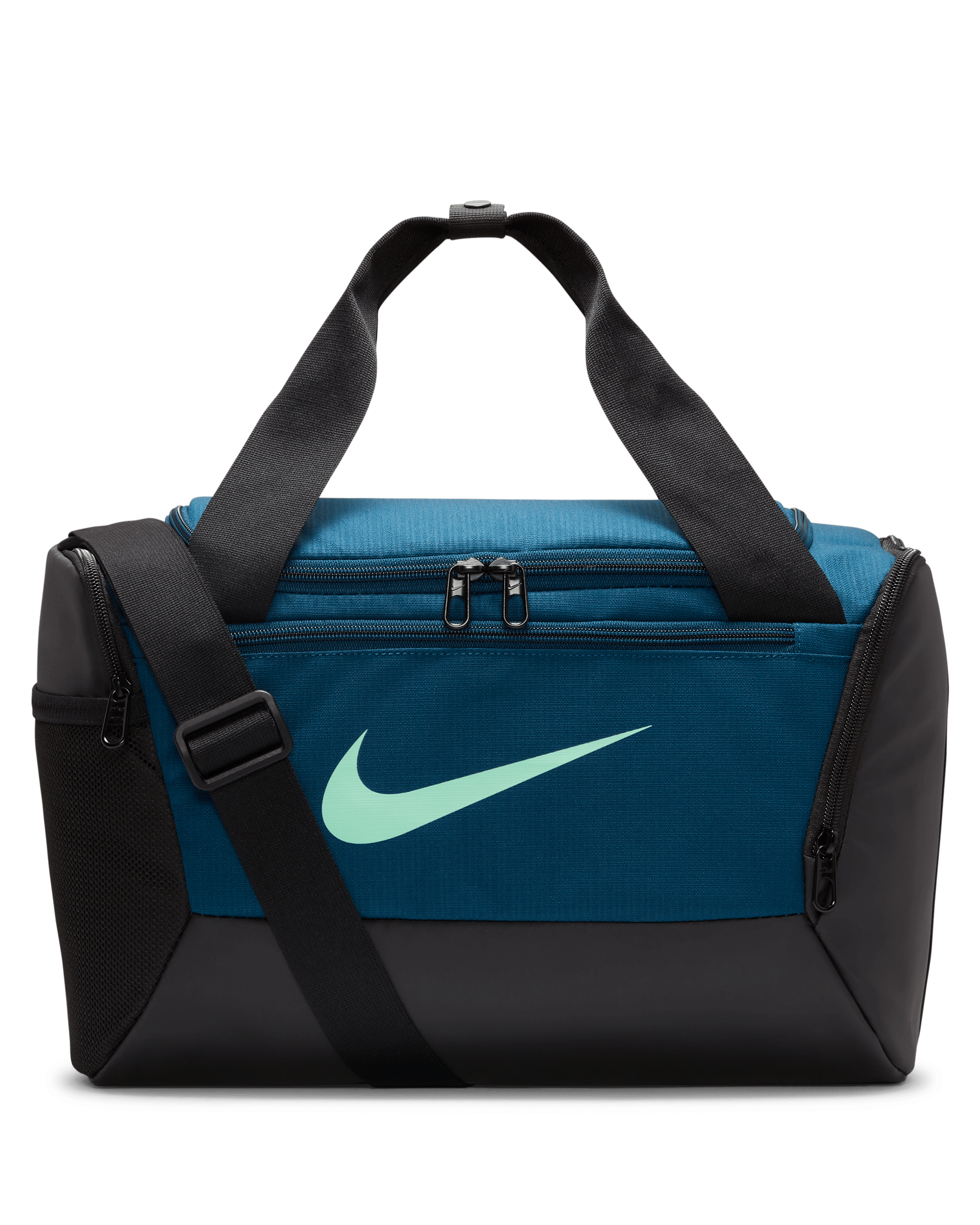 Nike Brasilia 9.5 Training Duffel Bag (Extra-Small, 25L) - Valerian Blue/Black/Green Glow