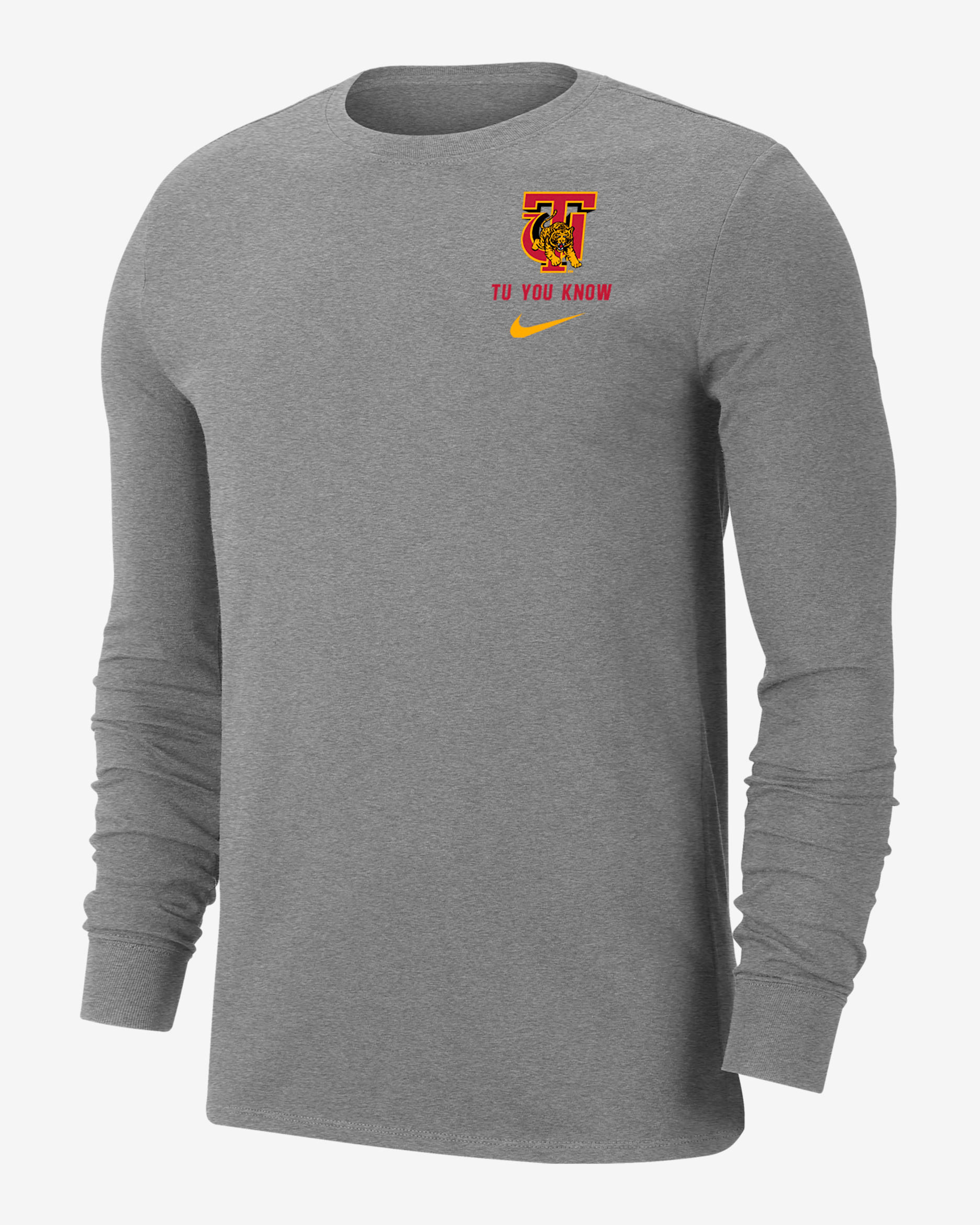 Nike College Dri-FIT (Tuskegee) Men's Long-Sleeve T-Shirt - Dark Grey Heather