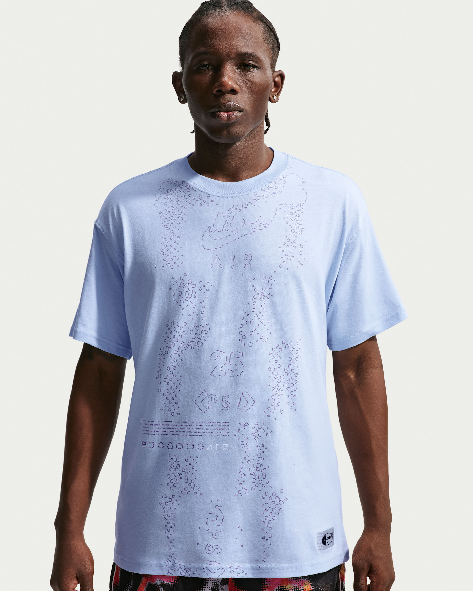 Nike Sportswear Men's Max90 T-Shirt - Hydrogen Blue/Bright Violet