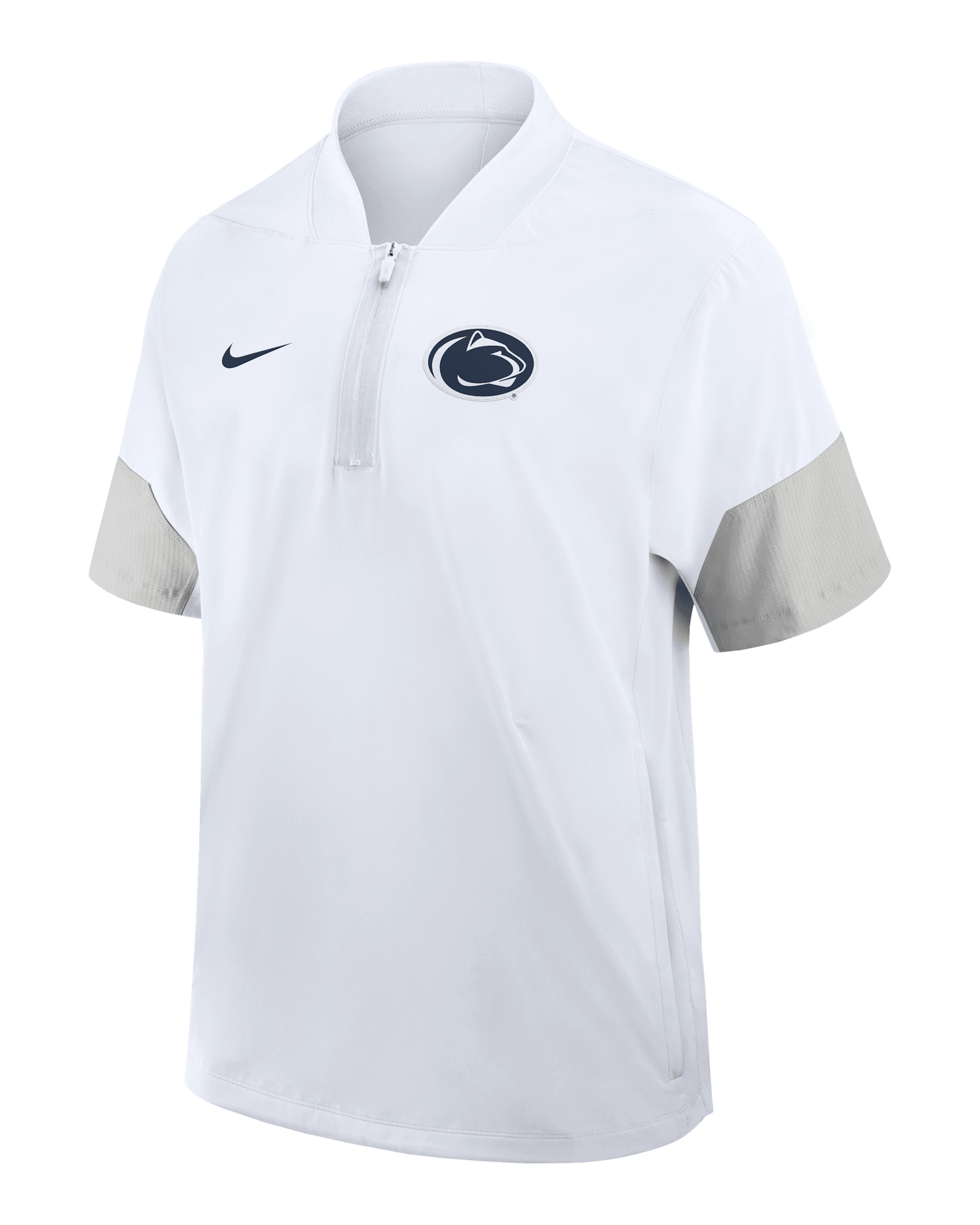 Penn State Sideline Coach Men's Nike College 1/2-Zip Short-Sleeve Jacket - White