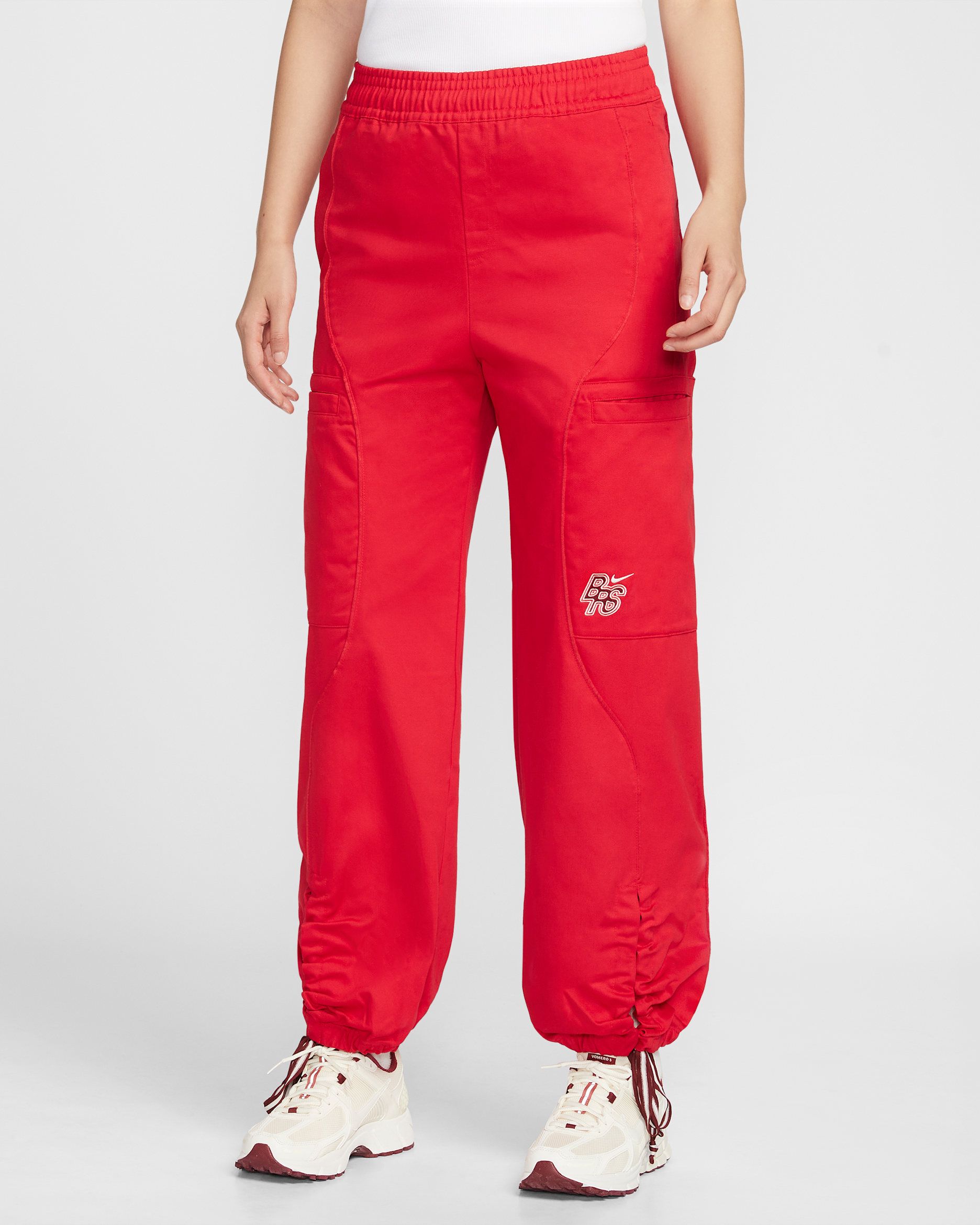 Nike Sportswear Women's High-Waisted Woven Trousers - University Red