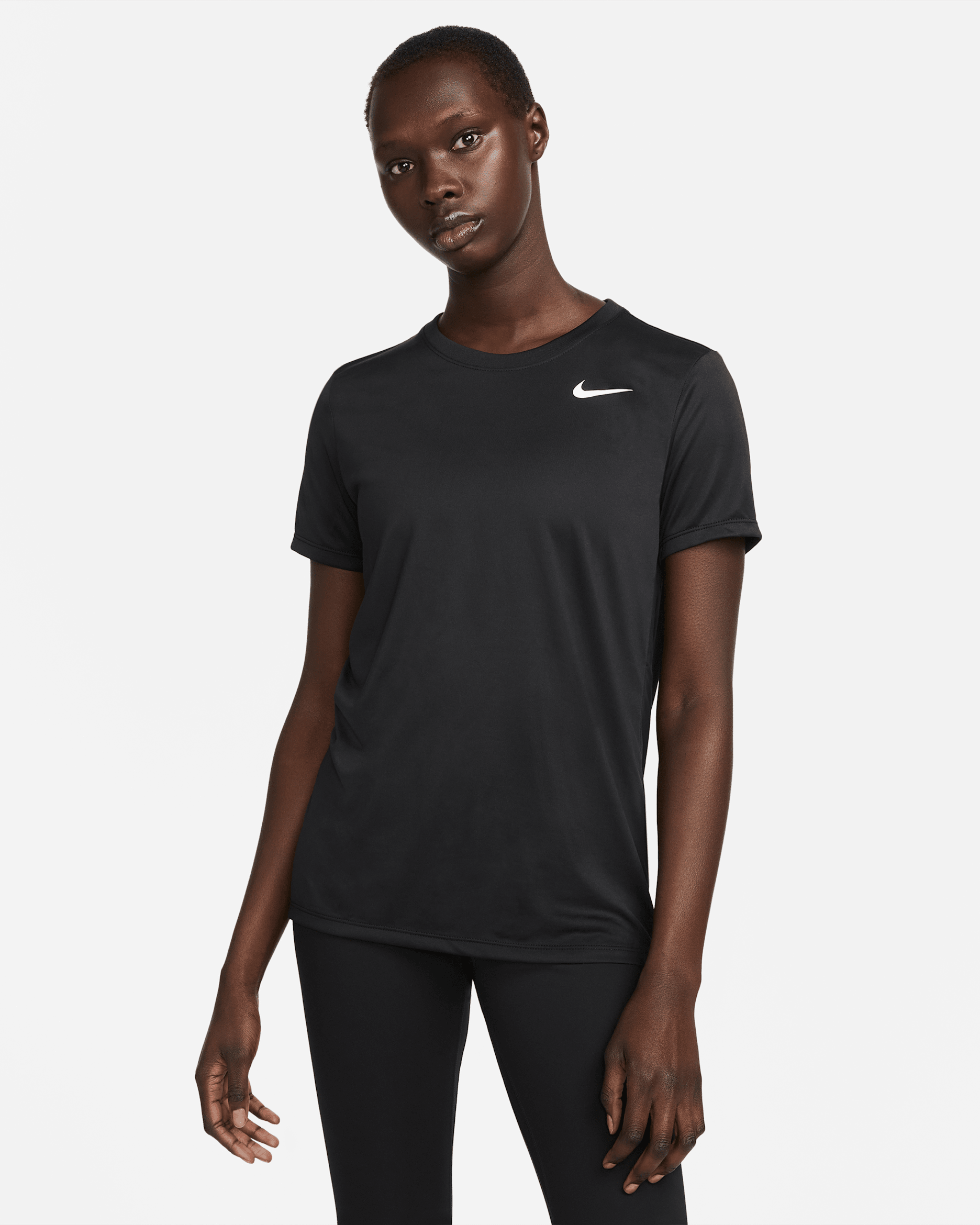 Γυναικείο T-Shirt Nike Dri-FIT - Μαύρο/Λευκό