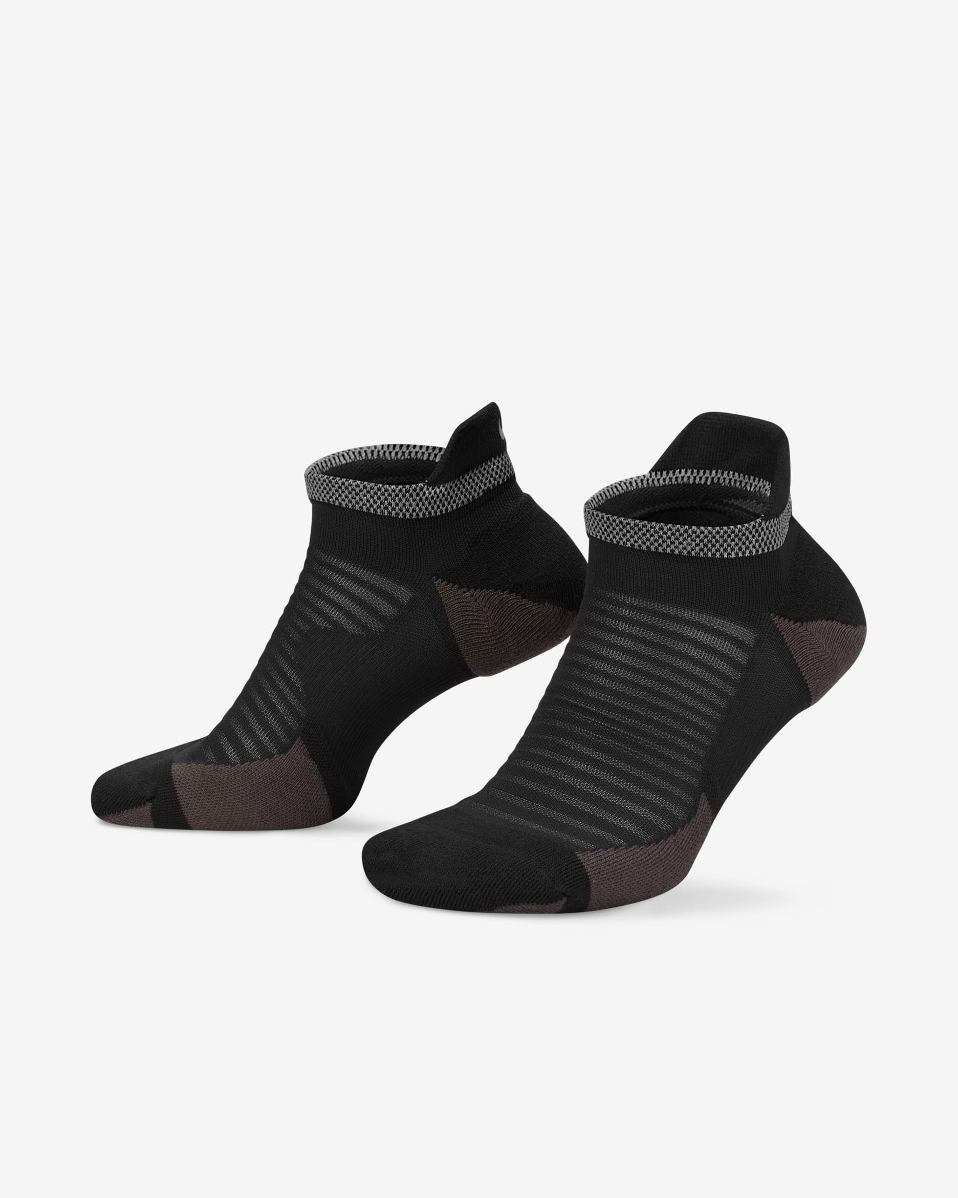Nike Spark Cushioned No-Show Running Socks - Black/Reflect Silver