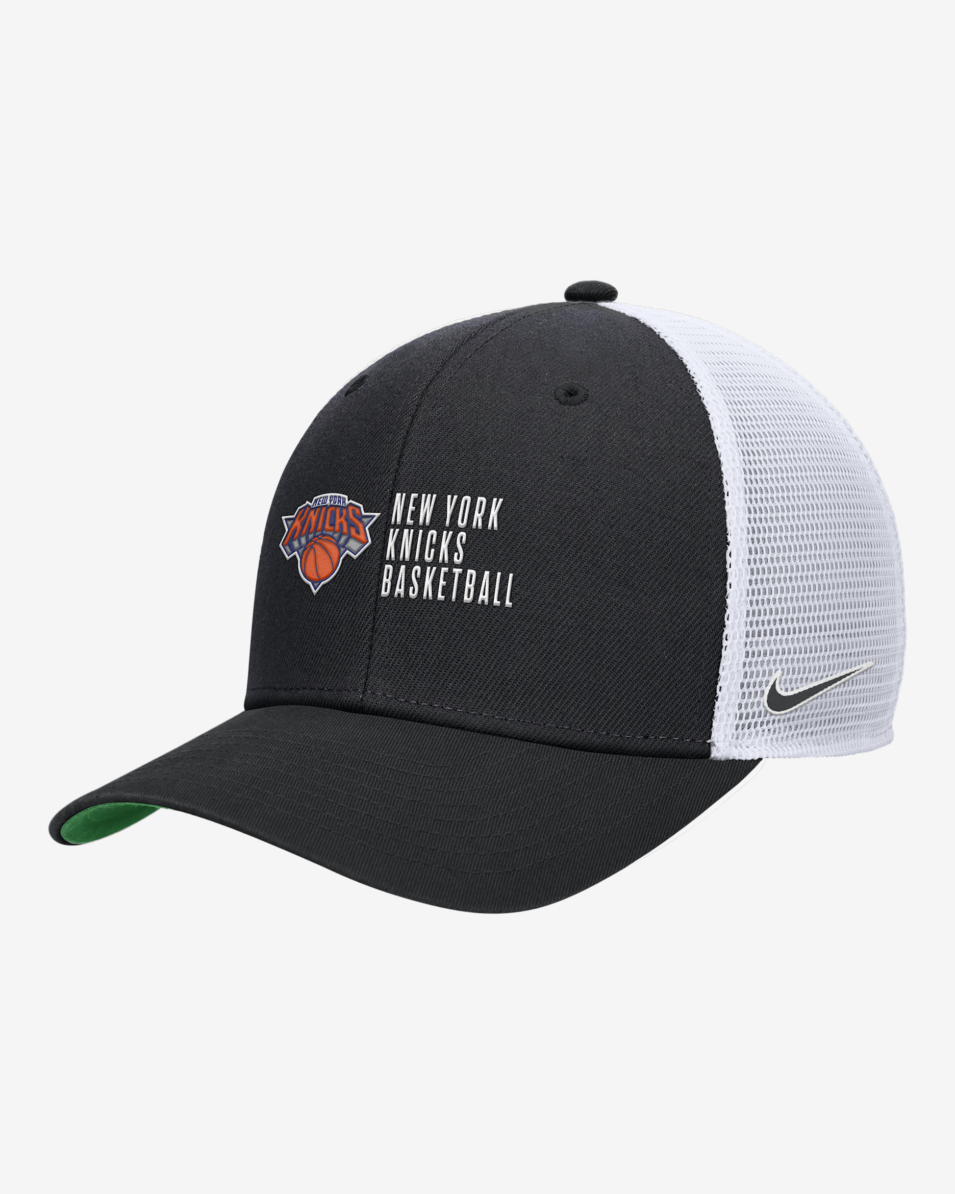 New York Knicks 2024/25 Rise Icon Edition Nike NBA Trucker Cap - Black