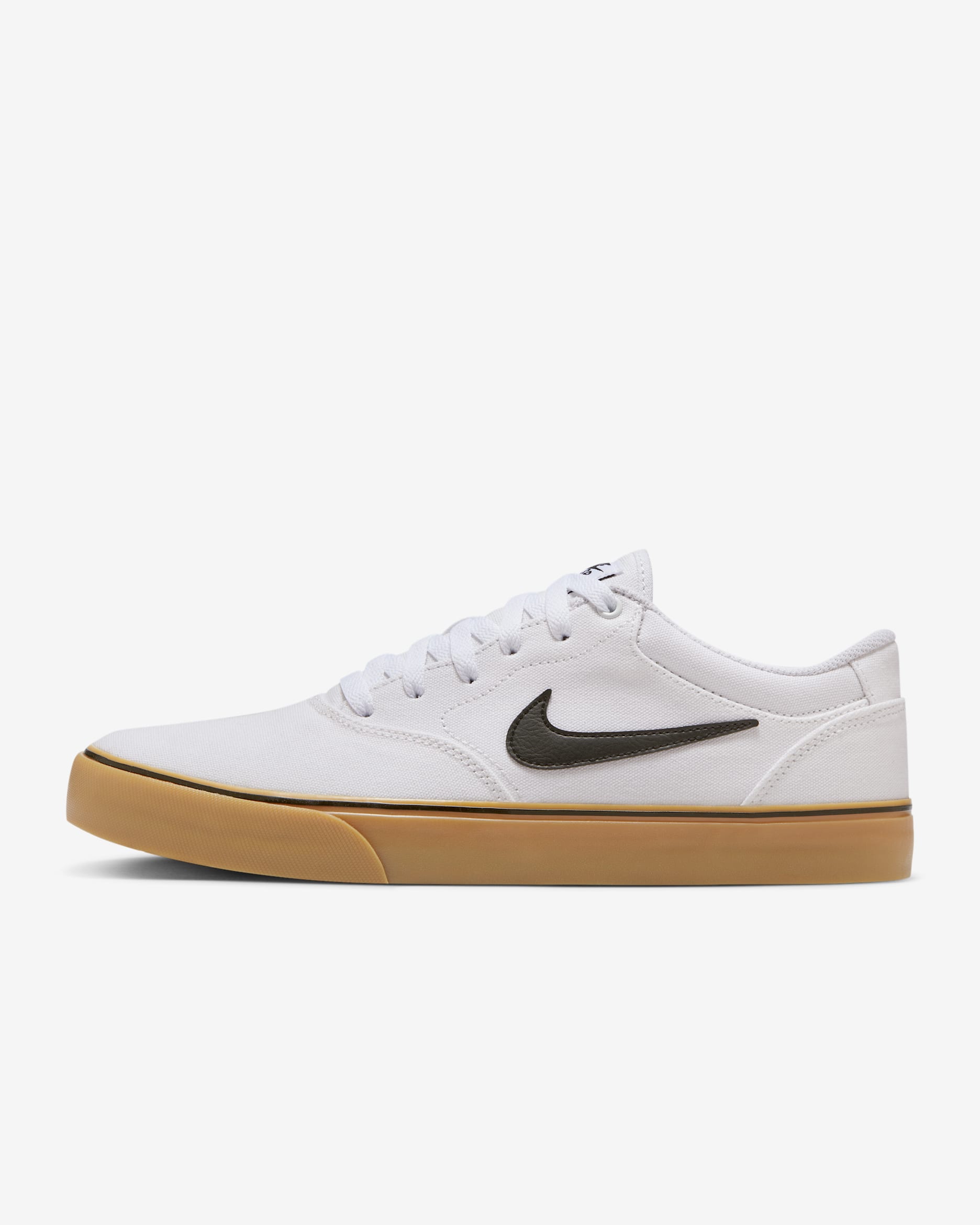 Nike SB Chron 2 Canvas Skateboardschuh - Weiß/Weiß/Gum Light Brown/Schwarz