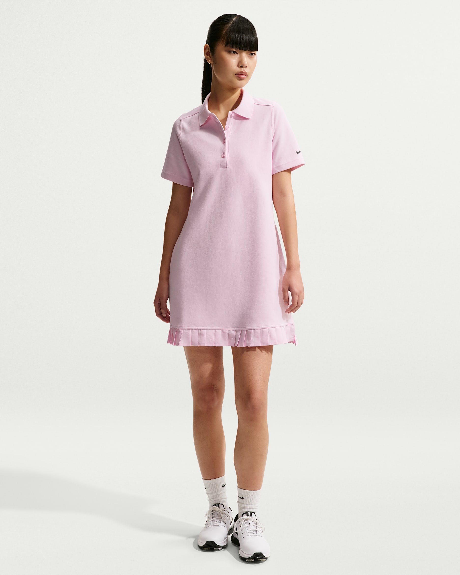 Nike Women's Golf Polo Dress - Pink Foam/Black