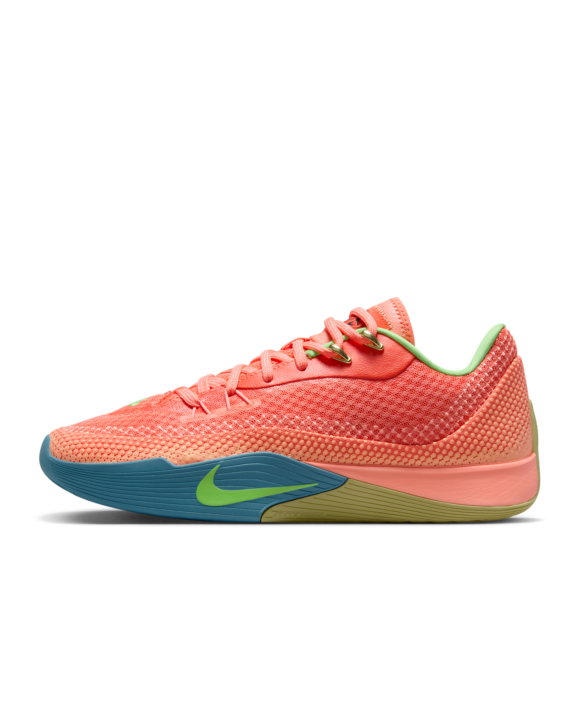 Tenis de básquetbol Nike Street Flare - Mango salvaje claro/Rosa atómico/Azul humeante/Lima flash