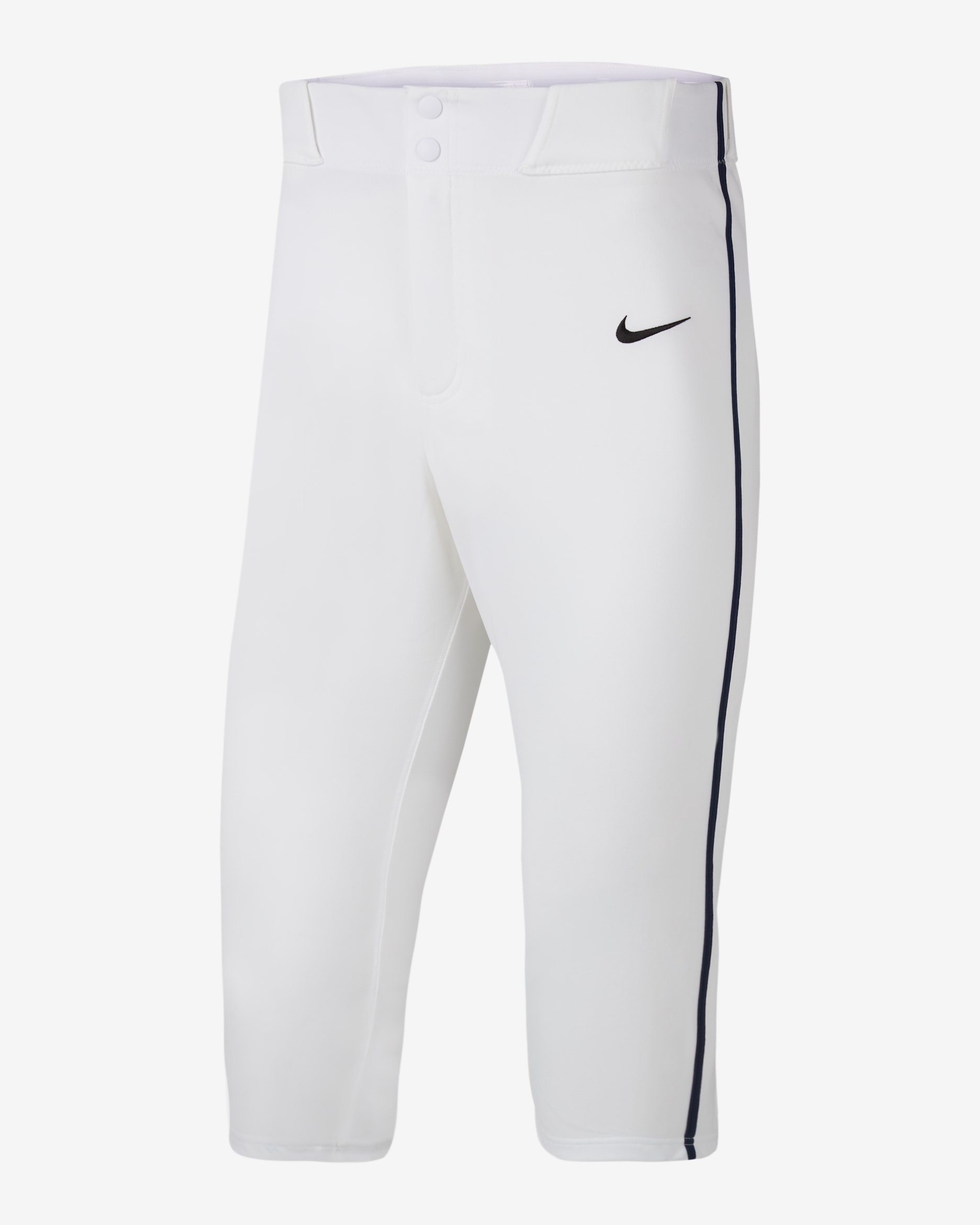 Pants de béisbol entubados de cintura alta para hombre Nike Vapor Select 2 - Blanco/Azul marino medianoche/Negro