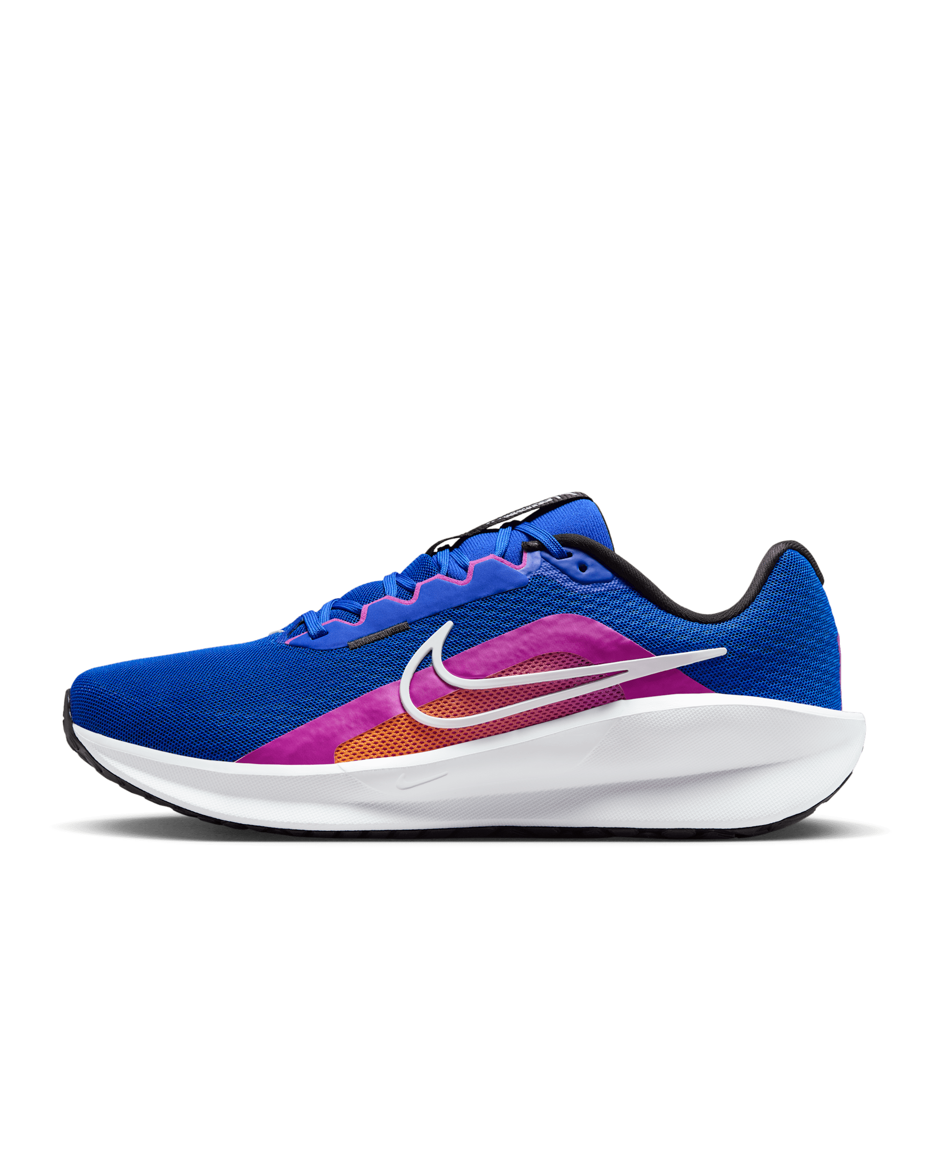Nike Downshifter 13 男款路跑鞋 - Racer Blue/Hyper Violet/Total Orange/白色