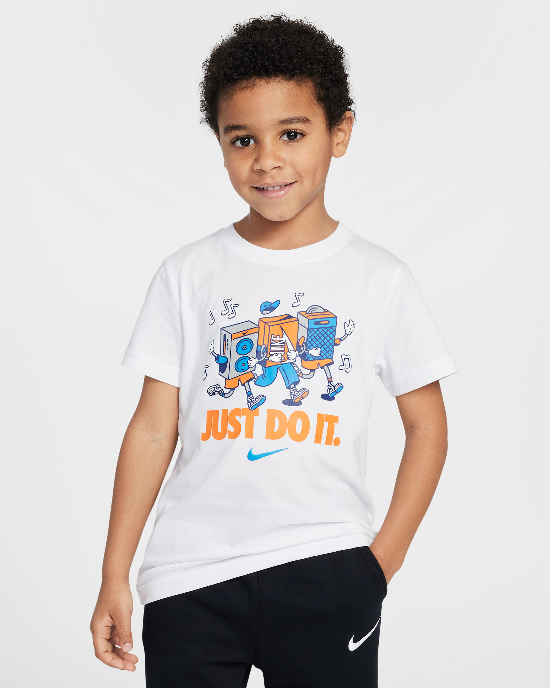 Nike Little Kids' Music Boxy Pals T-Shirt - White