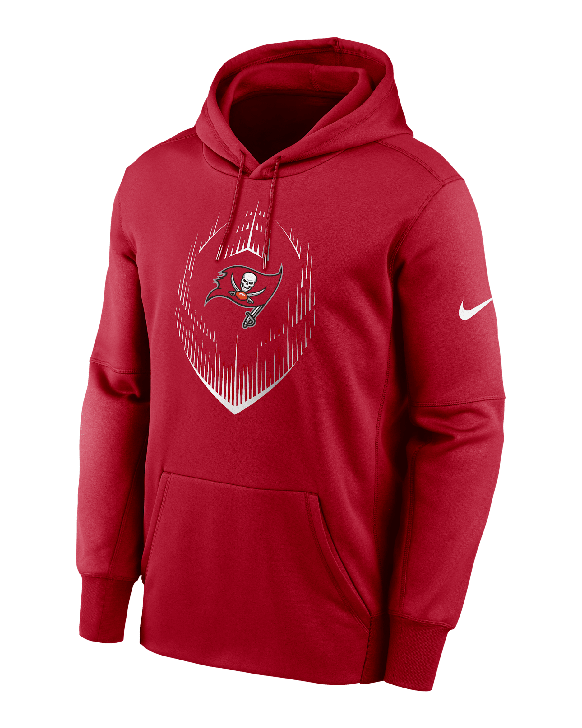 Sudadera con gorro sin cierre Nike Therma de la NFL para hombre Tampa Bay Buccaneers Icon - Rojo