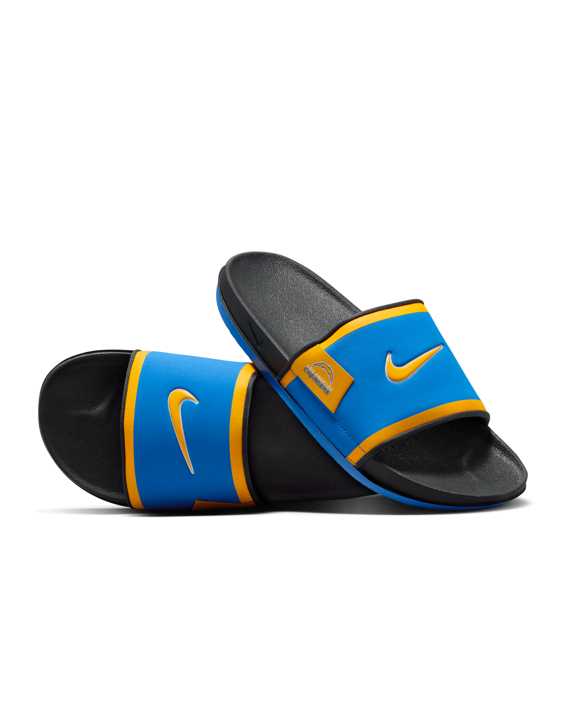 Nike Offcourt (Los Angeles Chargers) Offcourt Slides - Italy Blue/Dark Smoke Grey/University Gold