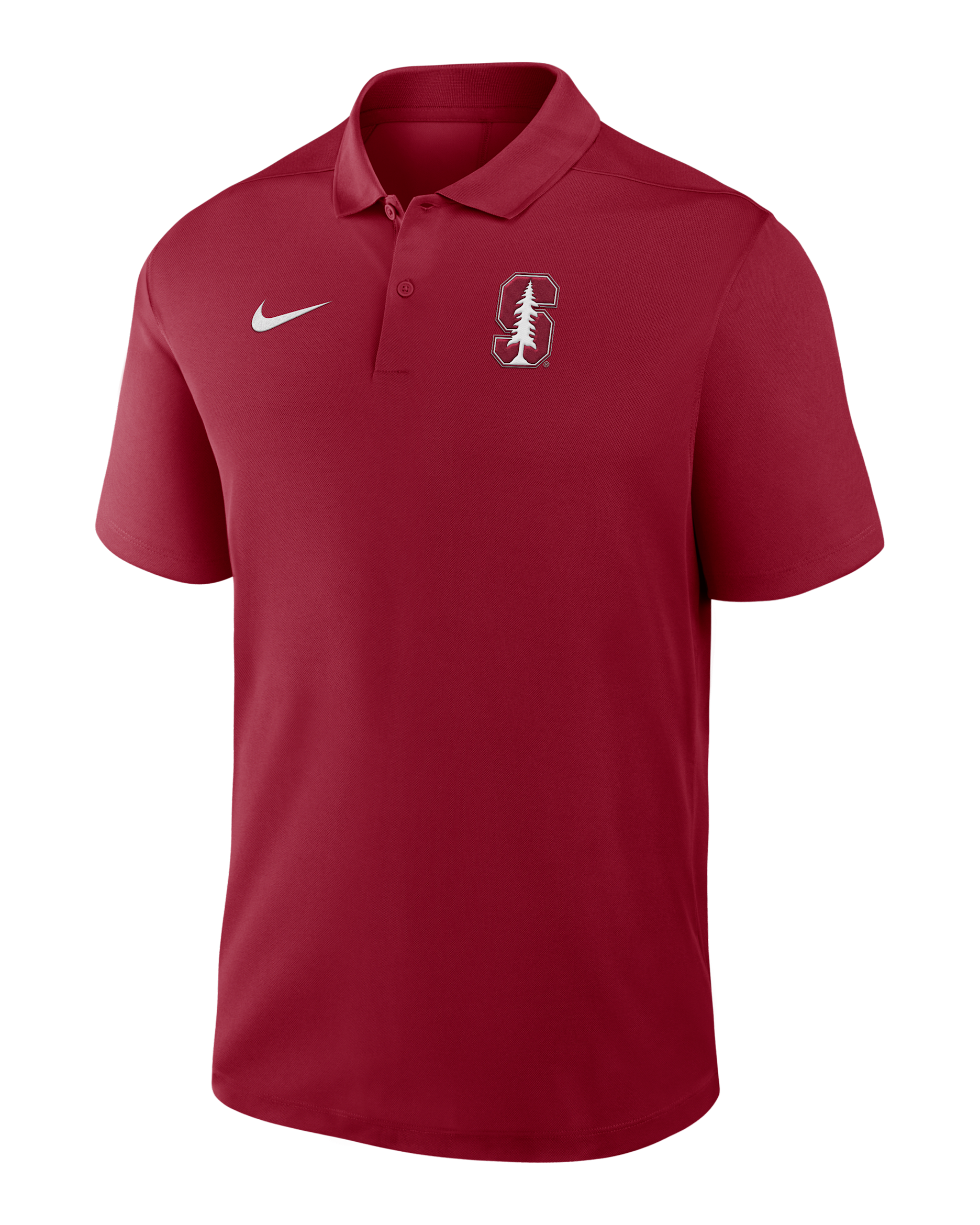 Stanford Primetime Victory Primary Logo Men's Nike Dri-FIT College Polo - Cardinal Red