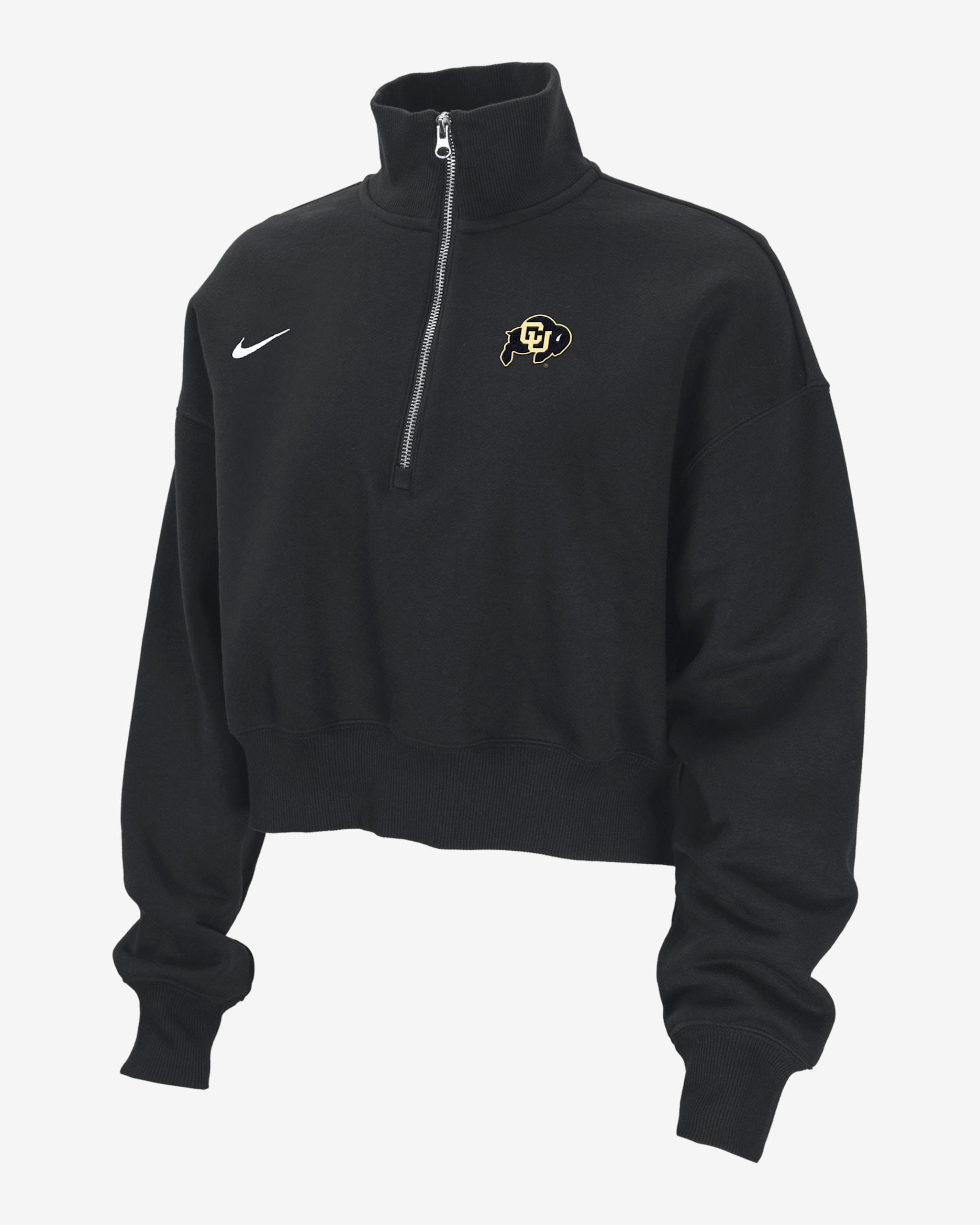 Colorado Phoenix Fleece Women's Nike College Cropped 1/4-Zip Top - Black