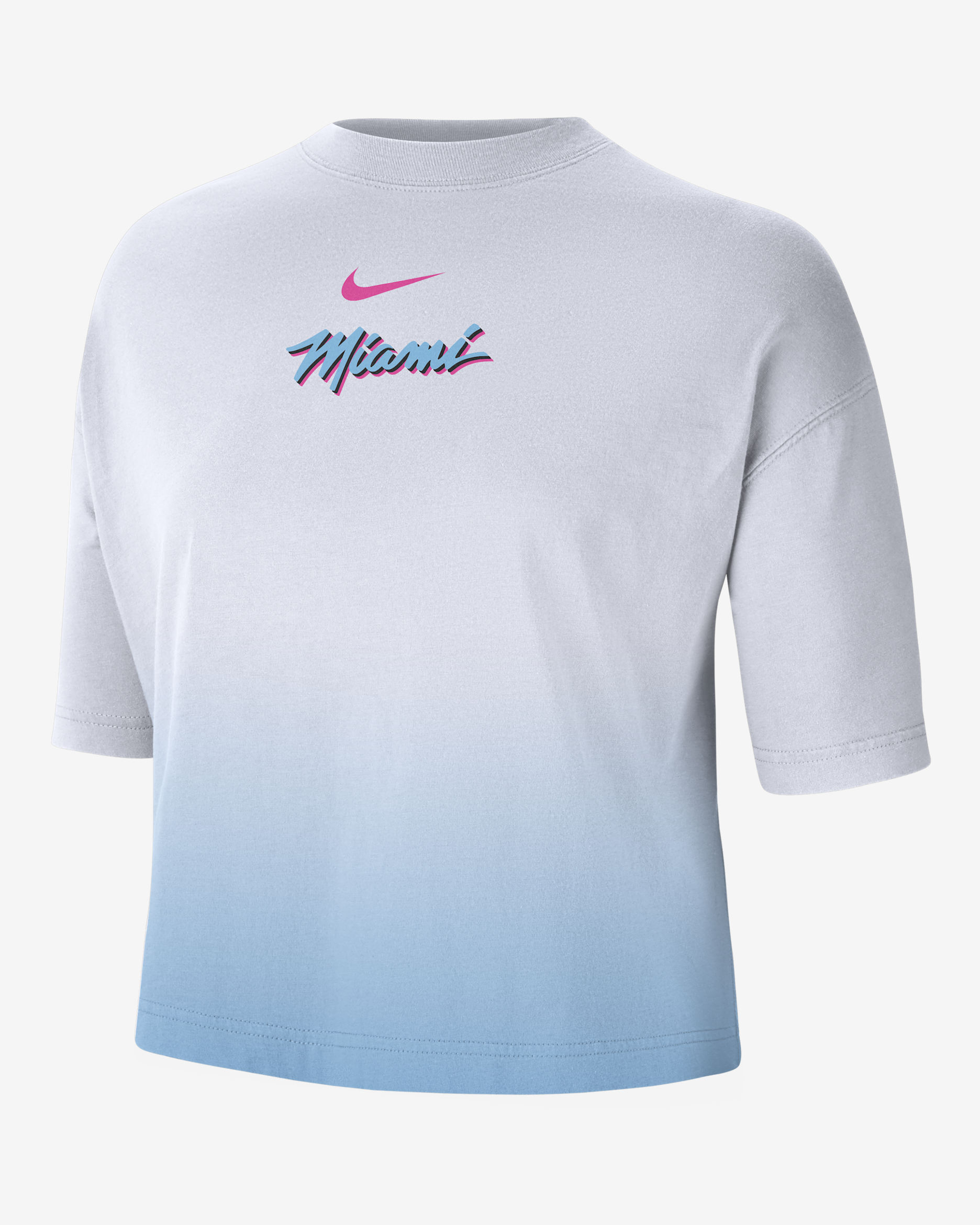 Miami Heat Courtside City Edition Premium Women's Nike NBA Boxy T-Shirt - White