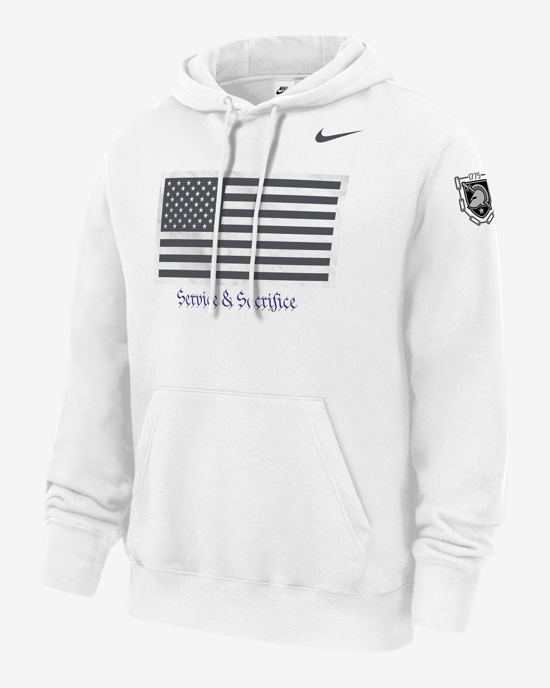Army Rivalry Club Men's Nike College Pullover Hoodie - White