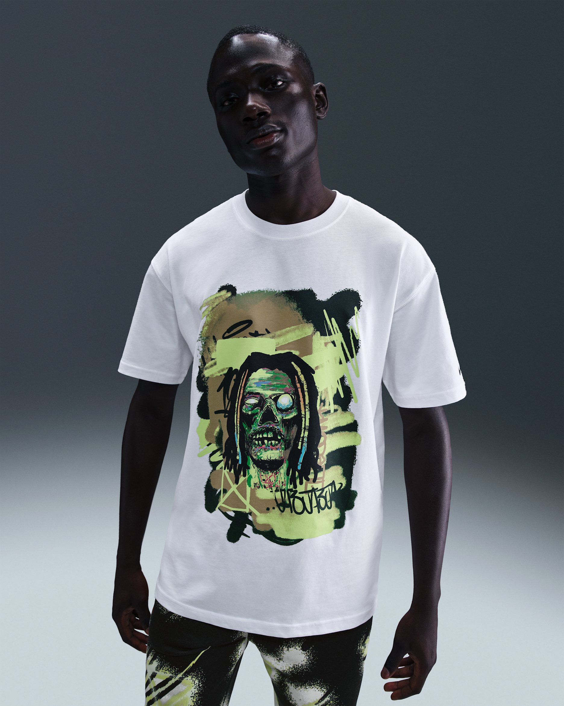 Playera de básquetbol para hombre Nike M90 Ja - Blanco