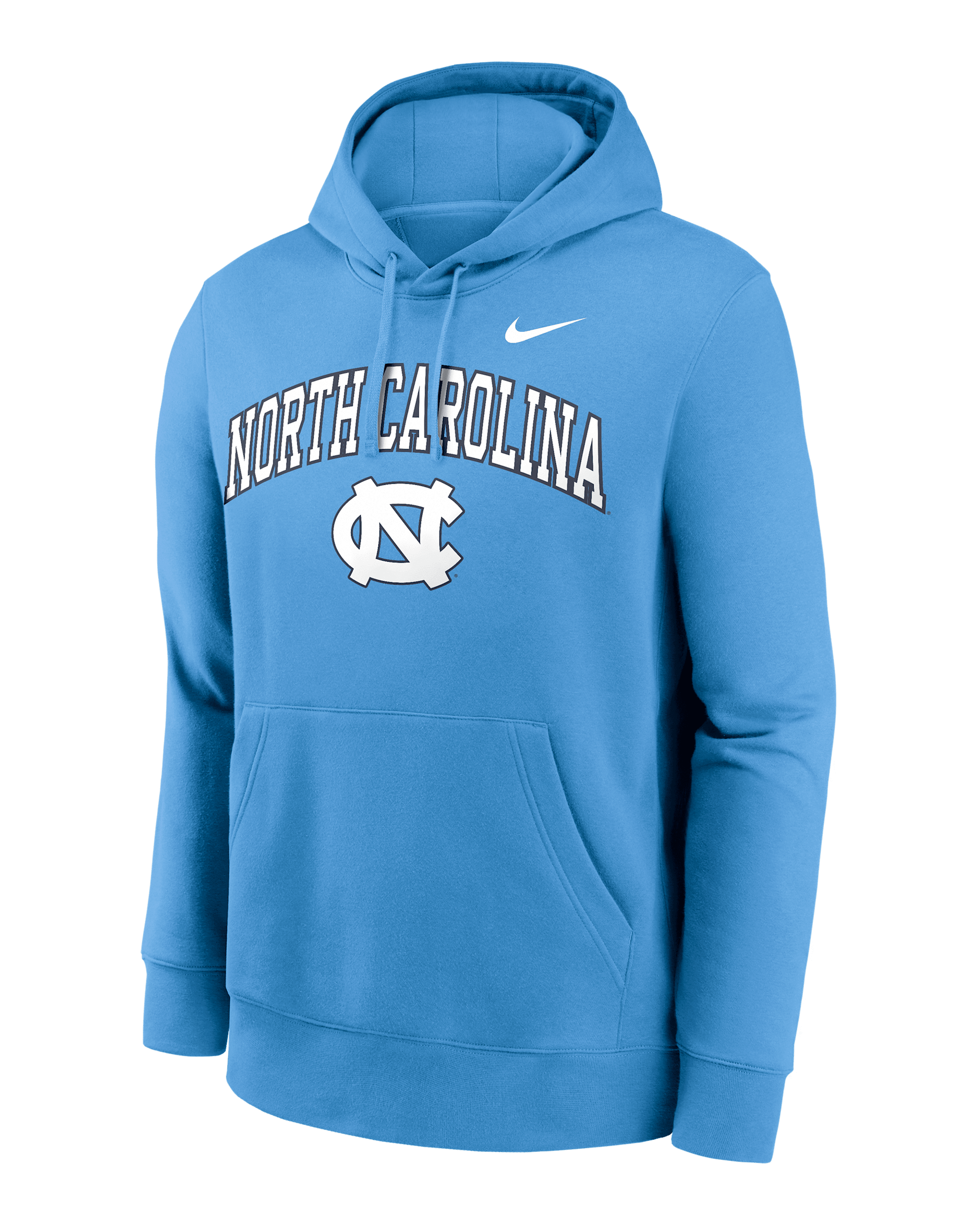 Sudadera con gorro sin cierre universitaria Nike para hombre North Carolina Arch - Azul claro