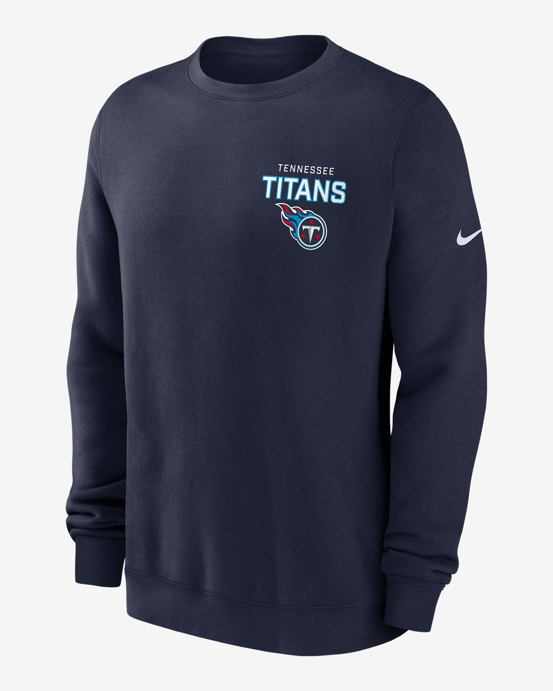 Tennessee Titans Draw Block Club Men's Nike NFL Pullover Crew - College Navy