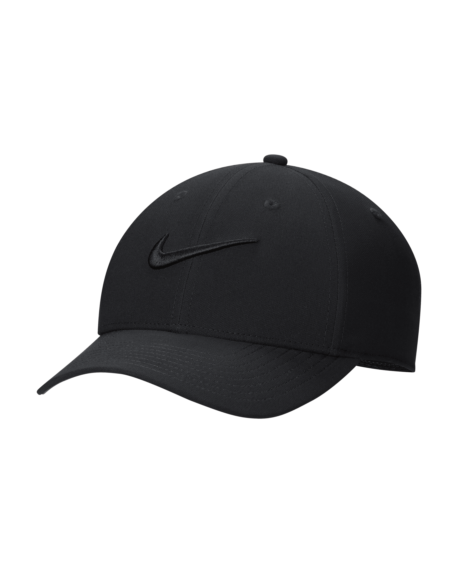 Nike Dri-FIT Club Structured Swoosh Cap - Black/Black