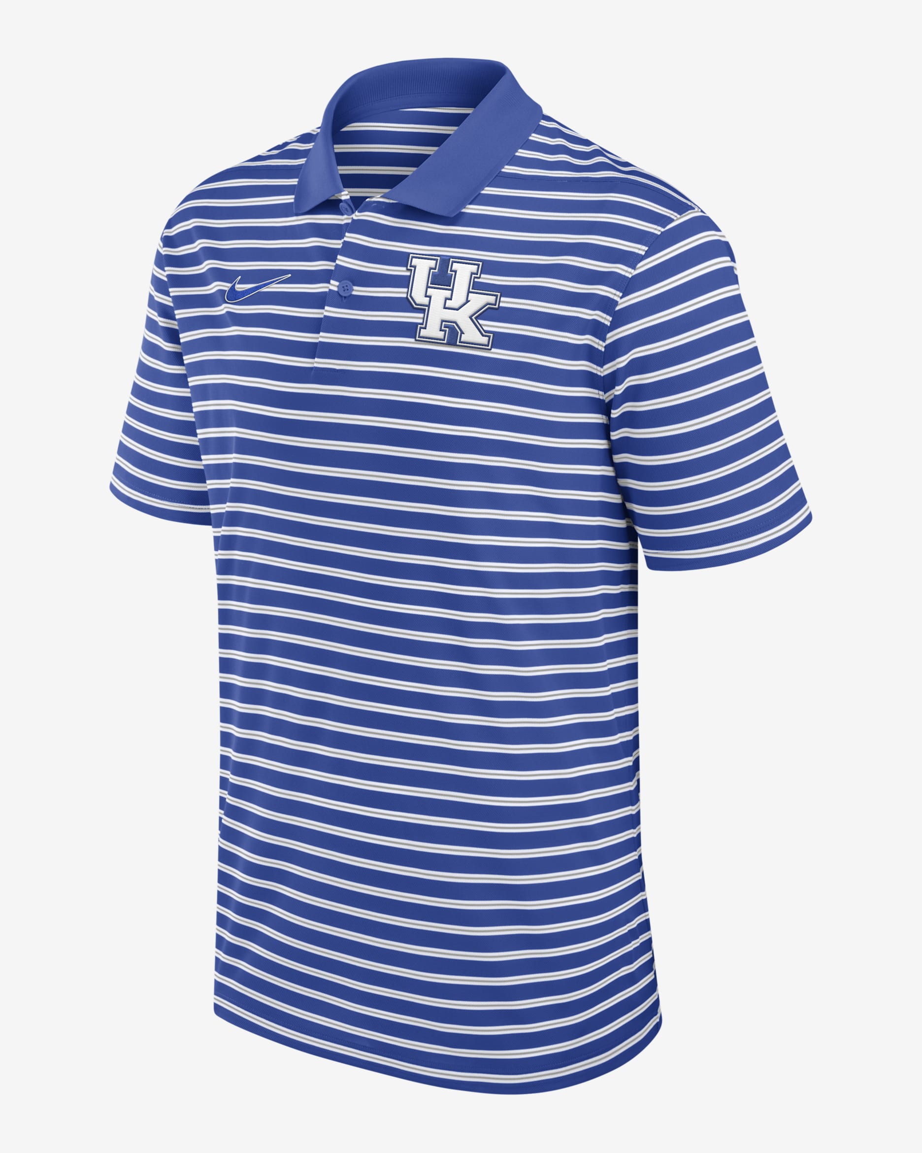 Kentucky Wildcats Primetime Victory Striped Men's Nike Dri-FIT College Polo - Royal
