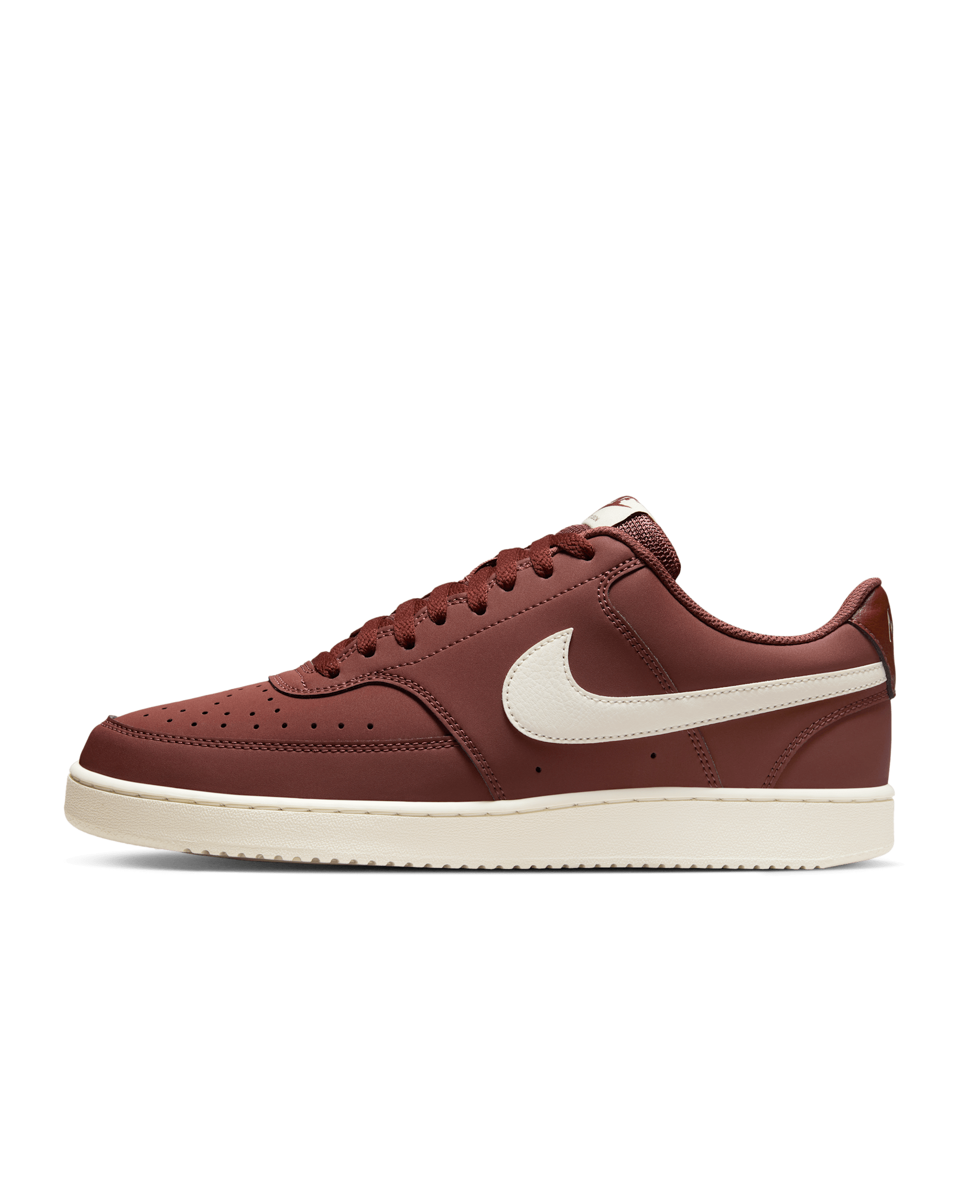 Nike Court Vision Low Premium Men's Shoes - Red Sepia/Pale Ivory