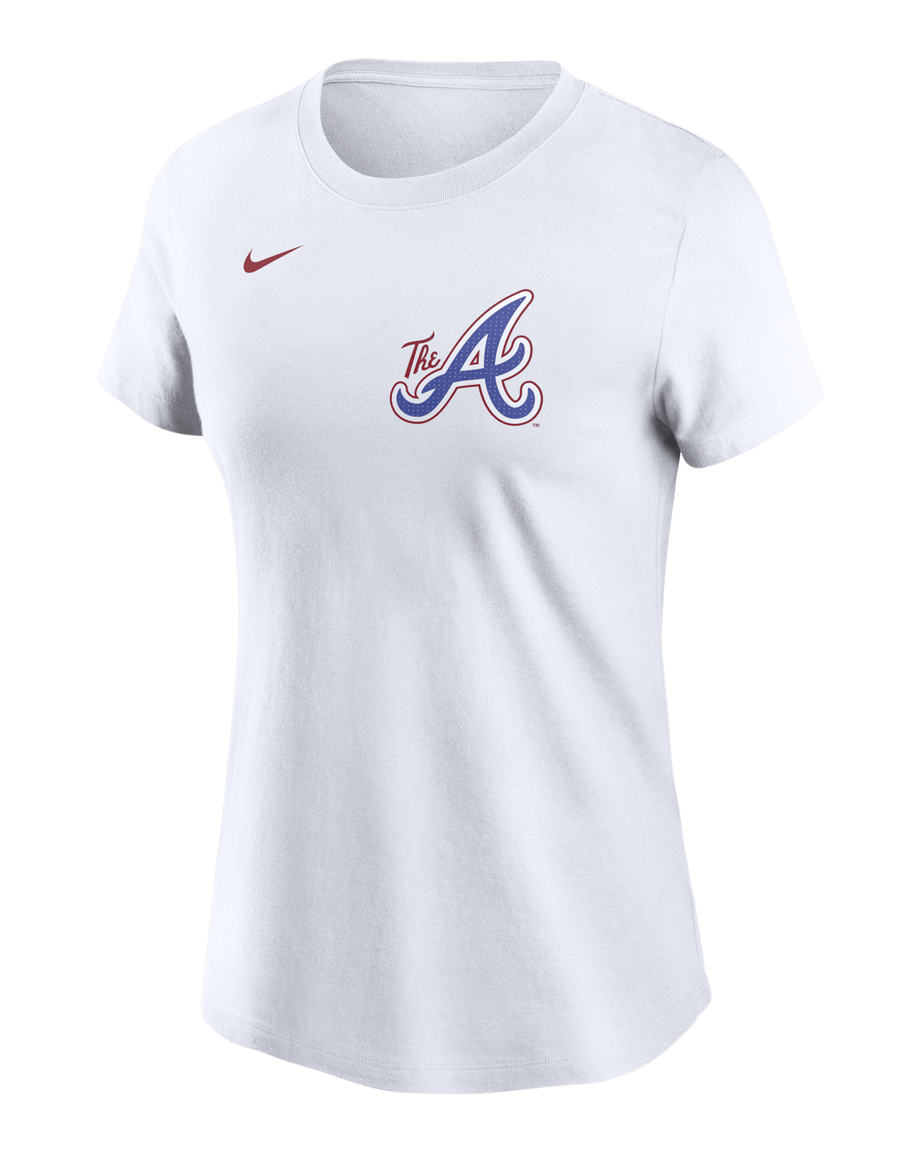 Ronald Acuña Jr. Atlanta Braves City Connect Fuse Women's Nike MLB T-Shirt - Navy