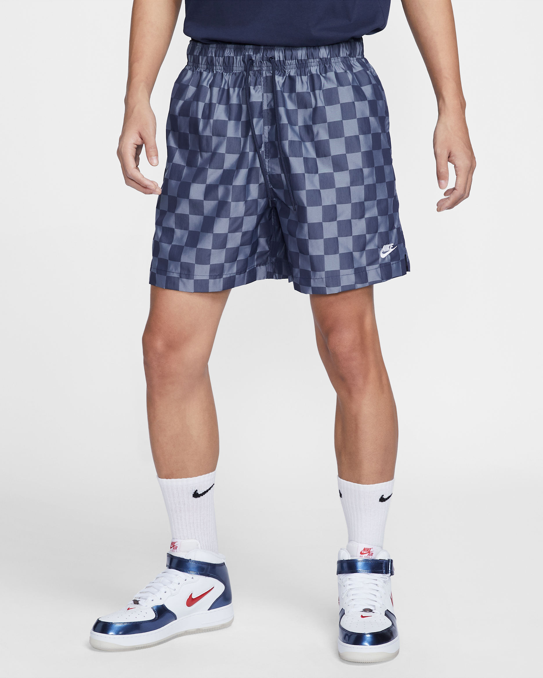 Nike Club Men's Flow Shorts - Midnight Navy/White