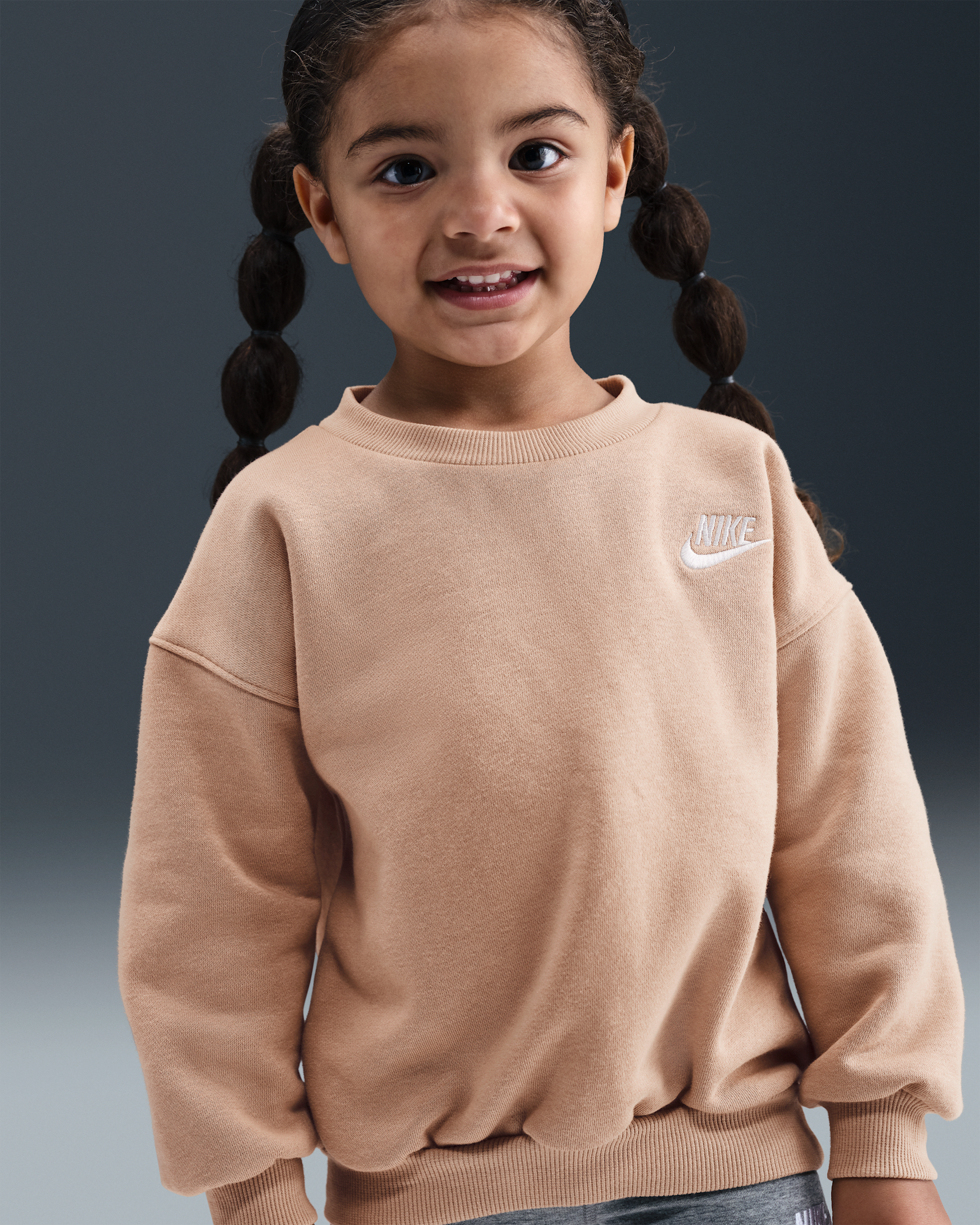 Nike Toddler Oversized Crew Top - Hemp
