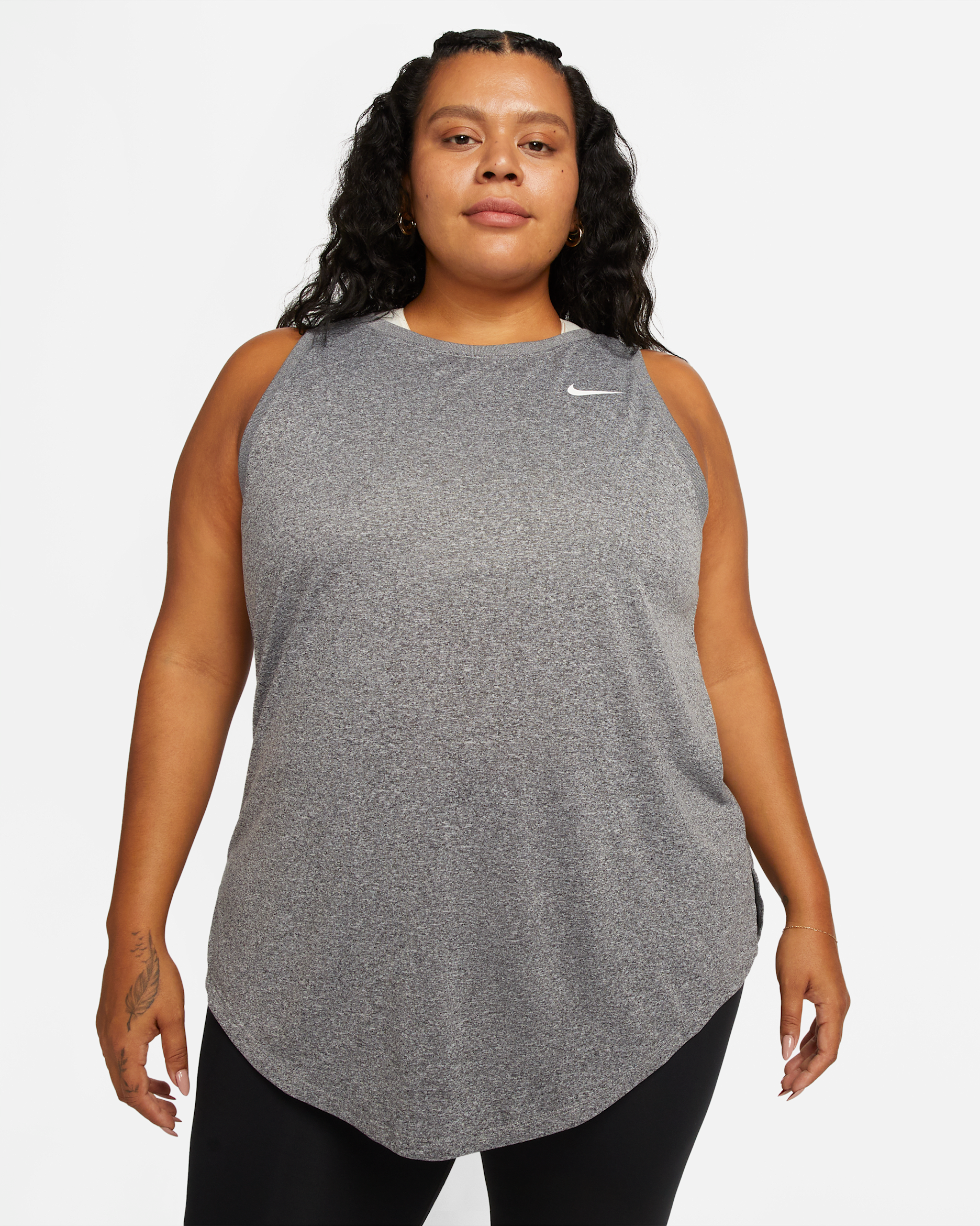 Nike Dri-FIT Women's Tank (Plus Size) - Black/Pure/Heather/White