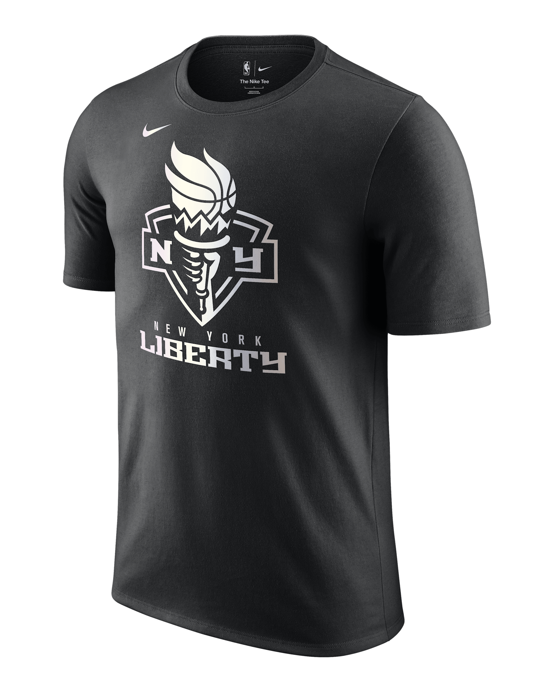 New York Liberty Nike WNBA Iridescent Logo T-Shirt - Black