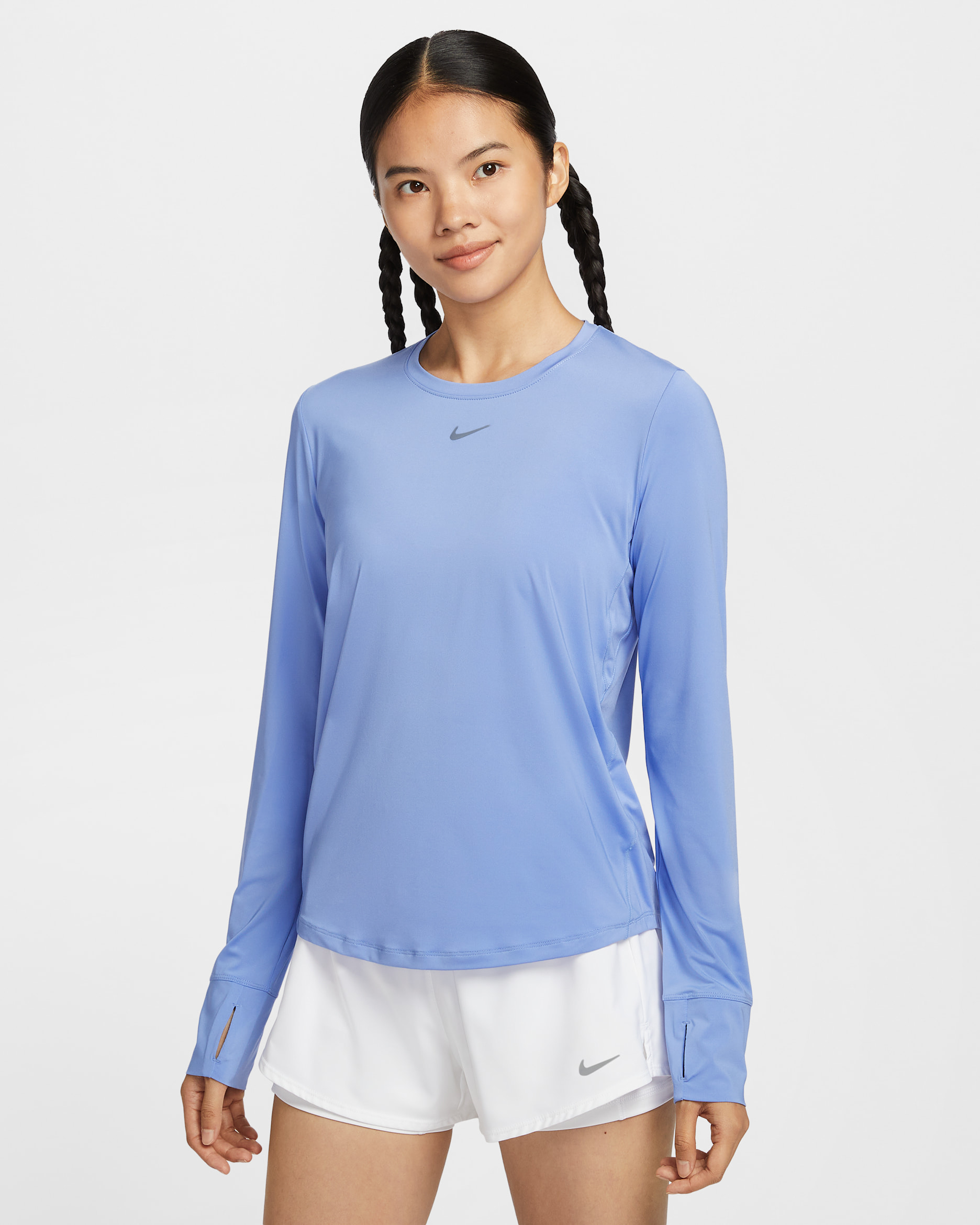 Nike One Classic Women's Dri-FIT Long-Sleeve Top - Royal Pulse/Black